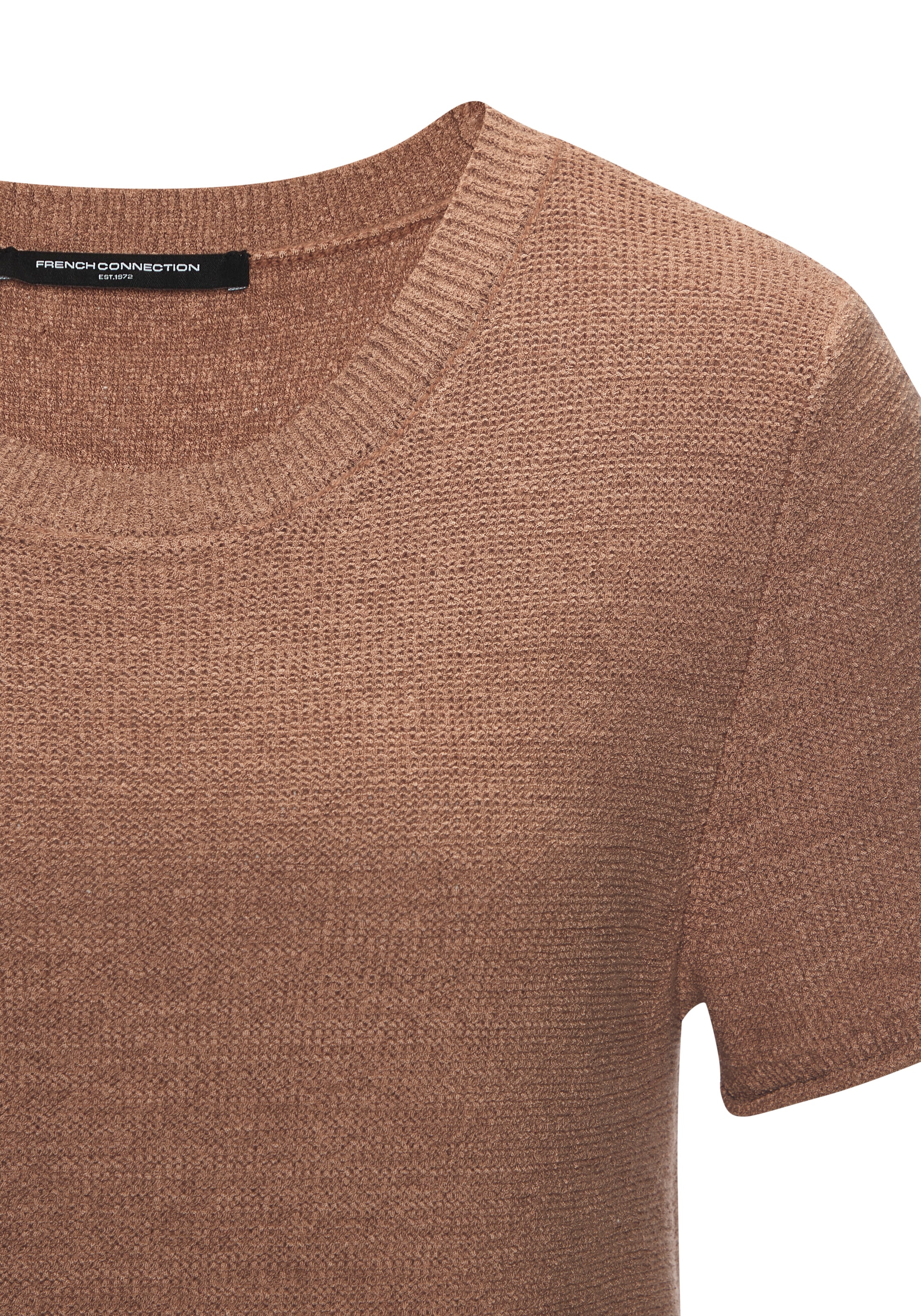 French Connection Kurzarmpullover »aus leichtem Bändchengarn« Sommerpullover, Strickshirt, leichter Sommerstrick, Basic