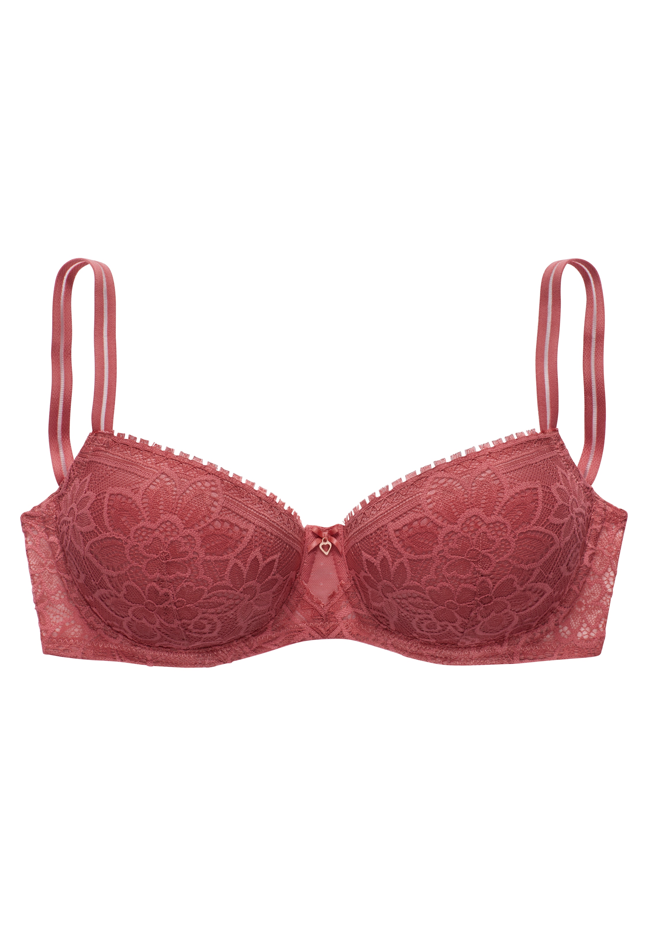 LASCANA Schalen-BH, mit Bügel aus blumiger Jacquardspitze, sexy Dessous