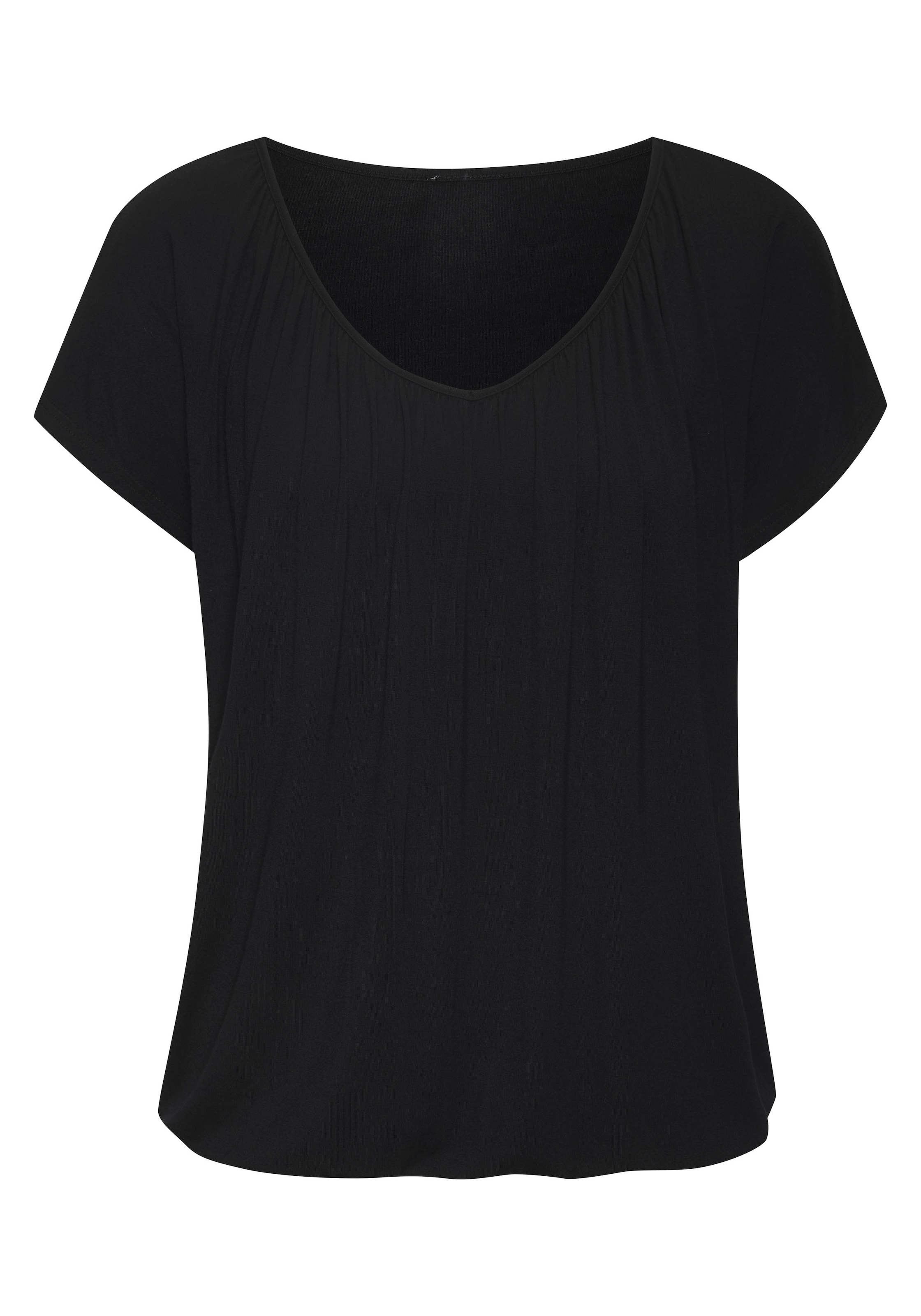LASCANA Kurzarmshirt Packung, 2 Stk. mit Gummizug am Bund