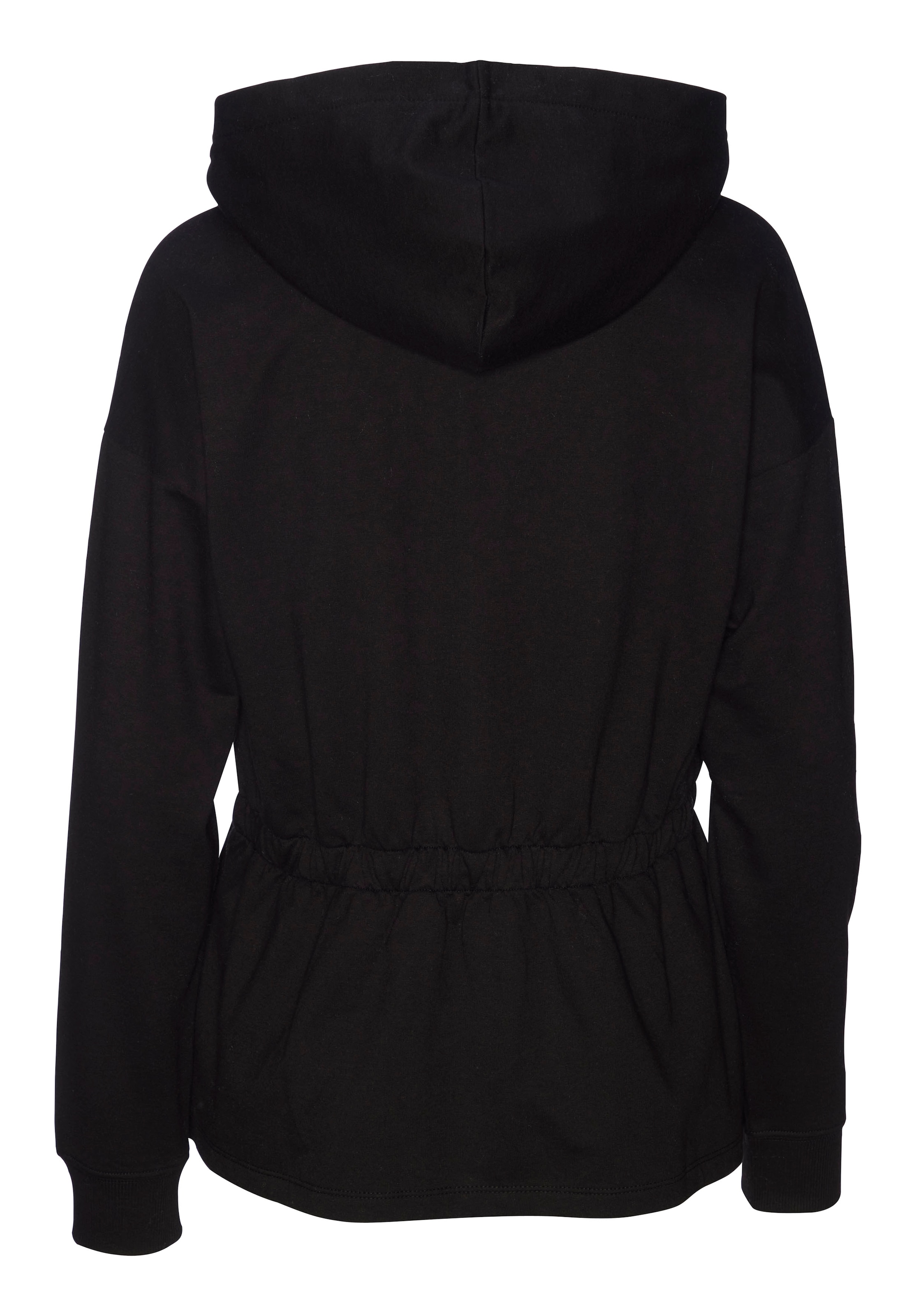 LASCANA Sweatjacke, mit Tunnelzug in der Taille, Loungewear, Loungeanzug