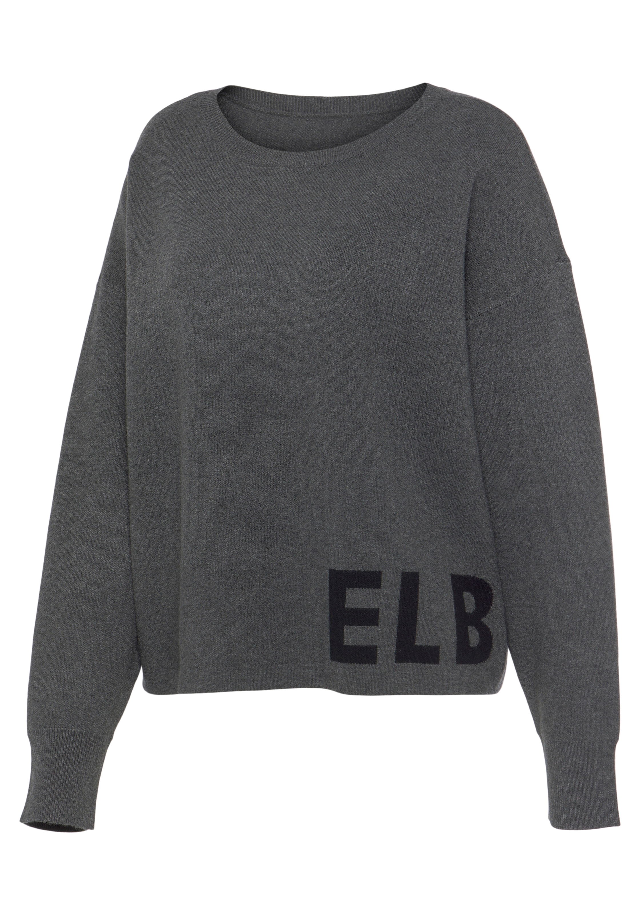 Elbsand Strickpullover, aus hochwertigem Strick mit eingestricktem Logo, Loungewear