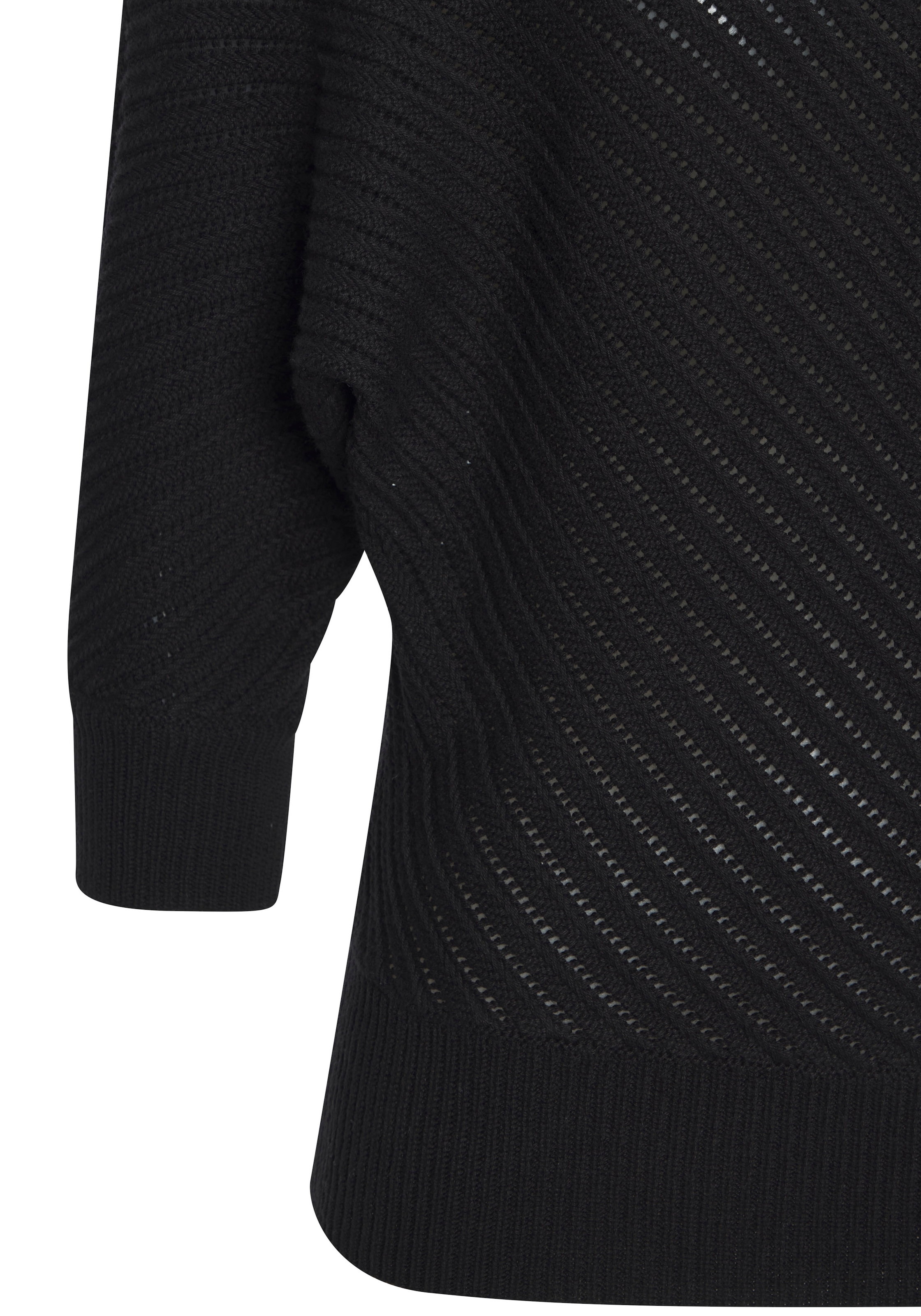 LASCANA 3/4 Arm-Pullover mit diagonalem Strickmuster