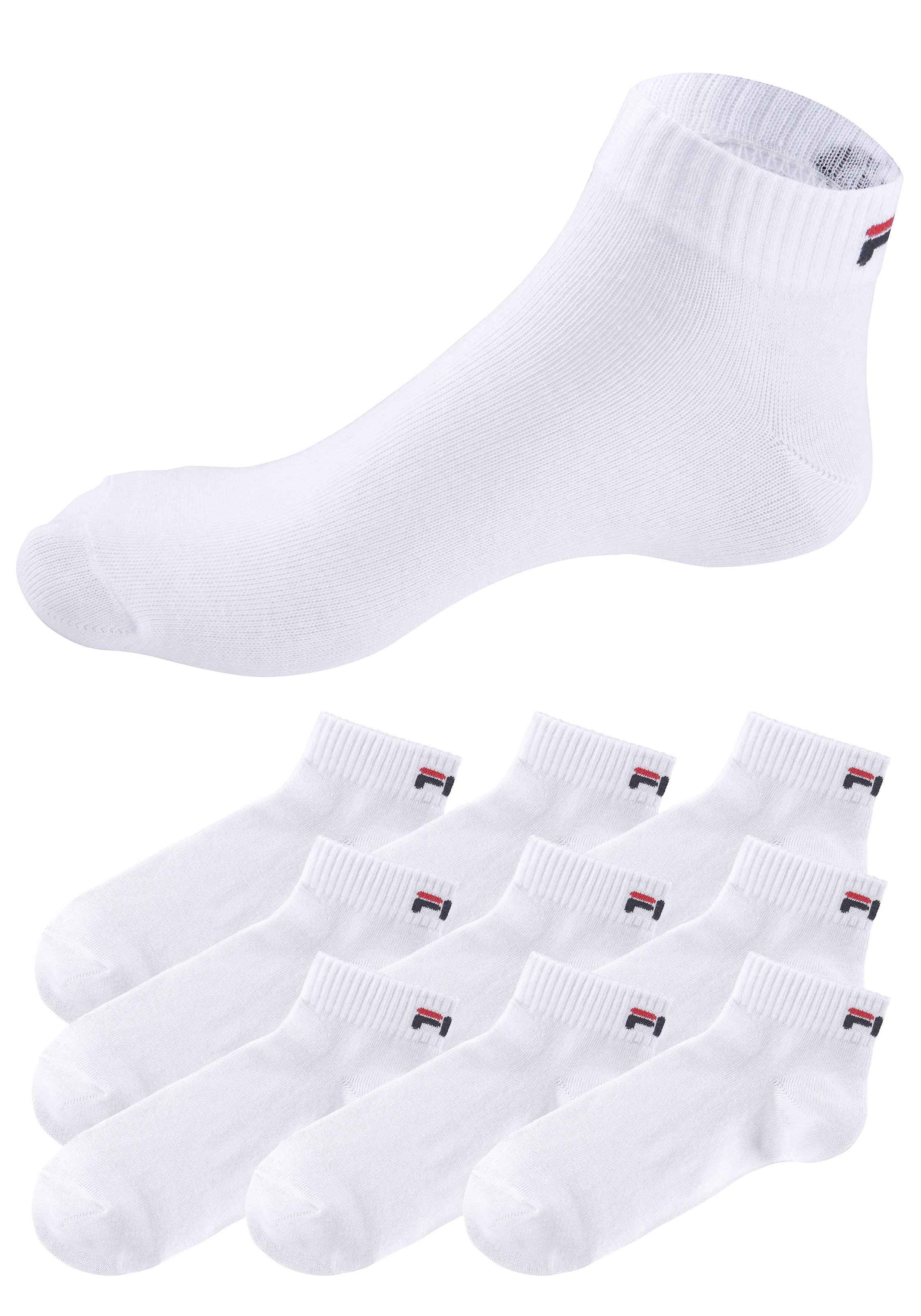 Fila Kurzsocken »UNISEX QUARTER PLAIN SOCKS« 9 Stk. tlg. mit klassischem Logo