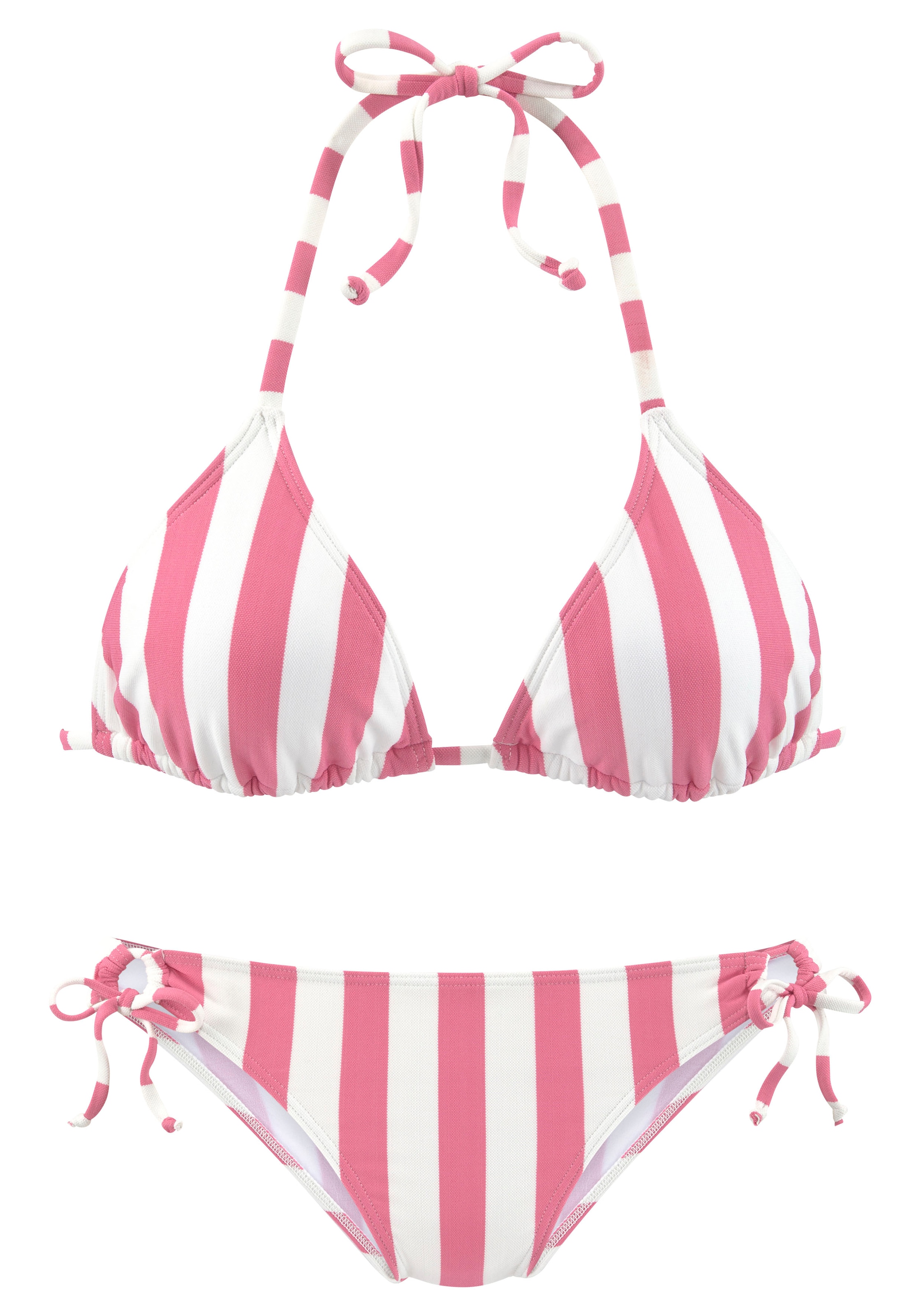 Venice Beach Triangel-Bikini, mit gewebten Streifen