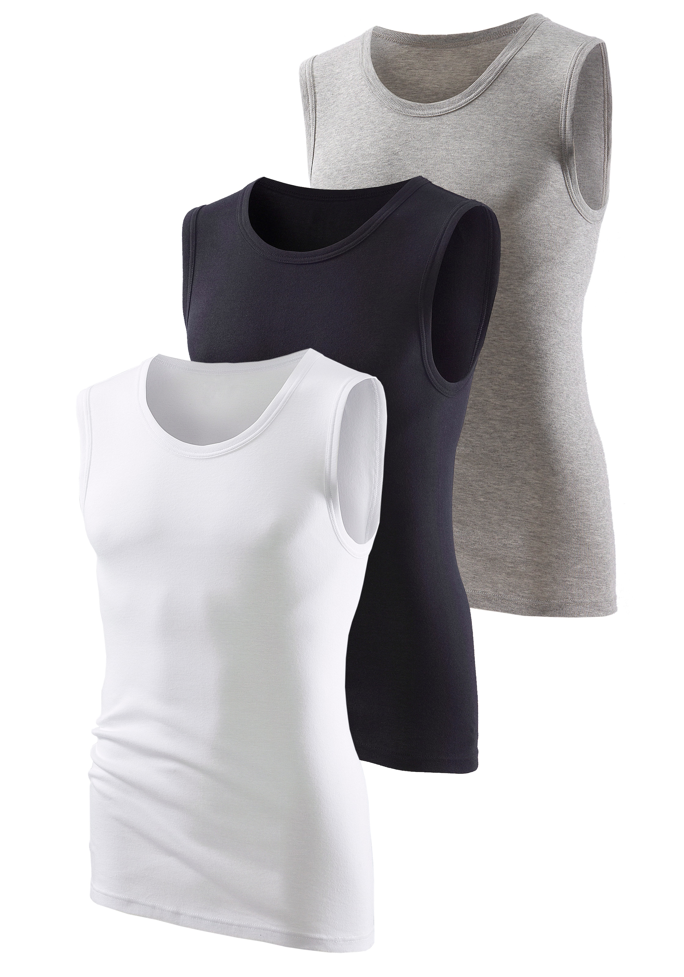 H.I.S Muscleshirt, (3 tlg.), ohne Seitennähte optimale Passform