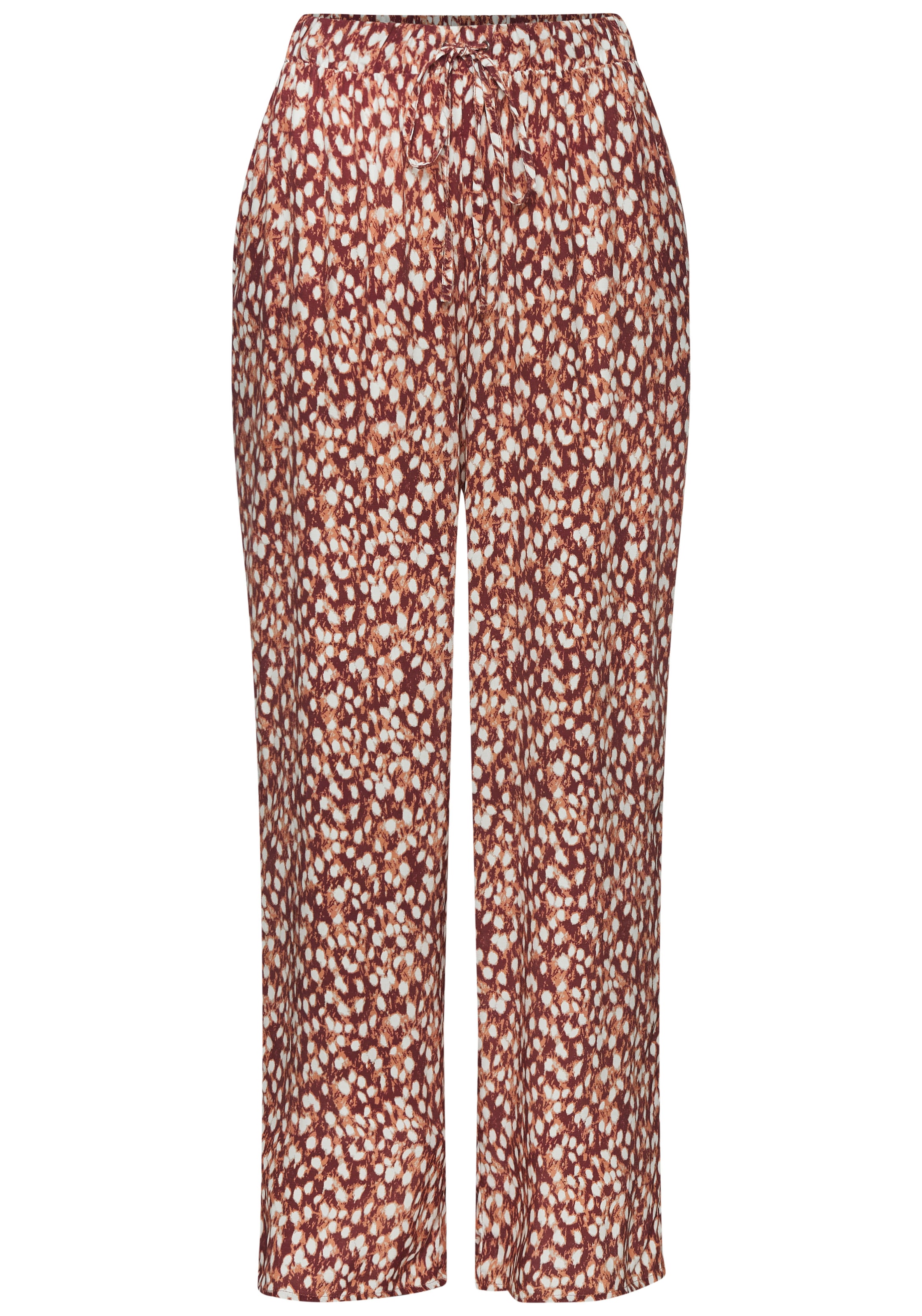 Vivance Palazzohose, mit Alloverprint, weites Bein, mit Bindeband