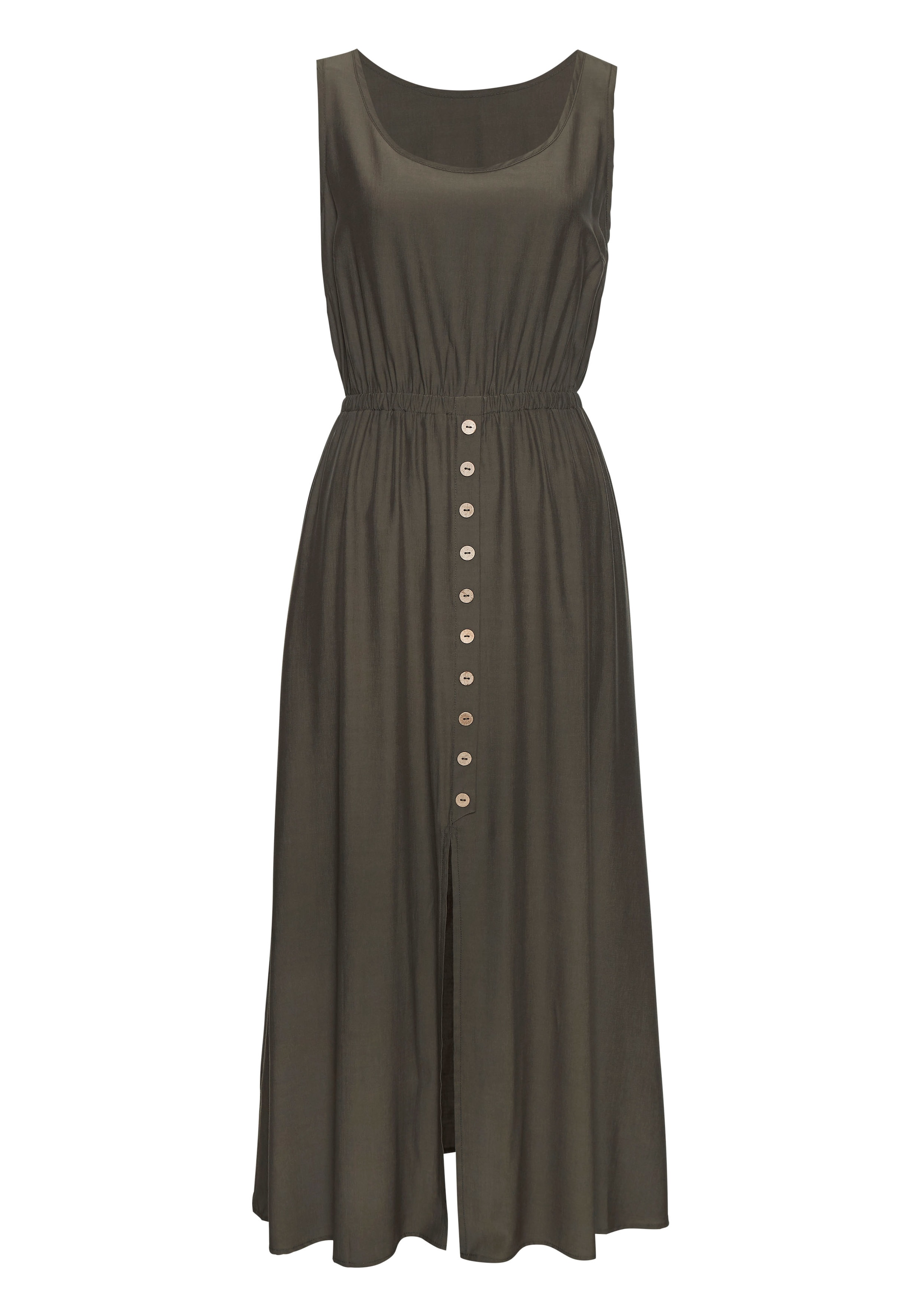 LASCANA Maxikleid, mit Zierknöpfen, Sommerkleid, modisch