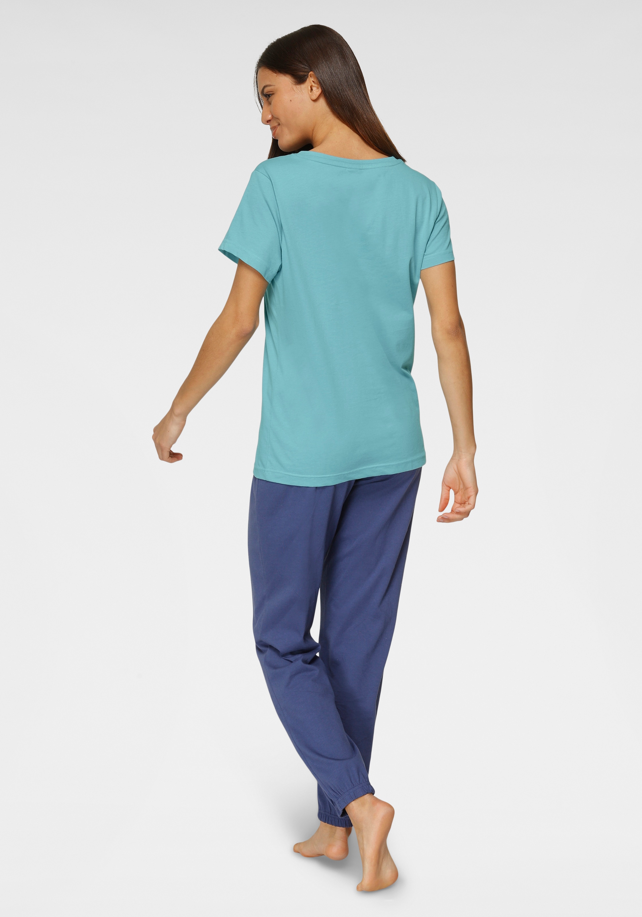 Vivance Dreams Pyjama, (Set, 3 teilig), mit Frontschriftzug