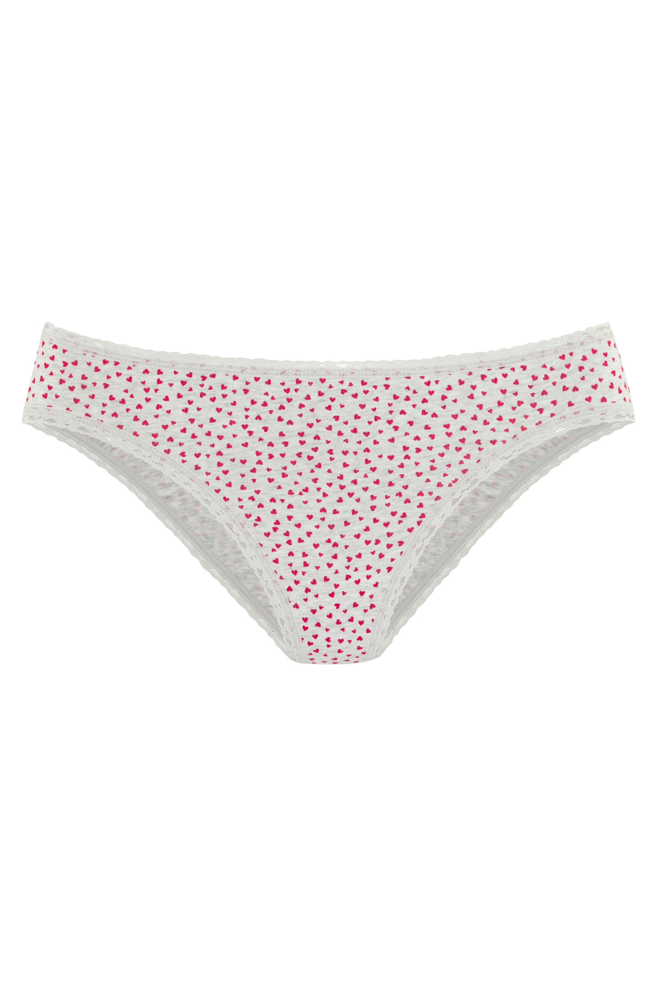 LASCANA Jazz-Pants Slips, (5er-Pack), mit süßen Herzchen-Prints und aus elastischer Baumwoll-Qualität