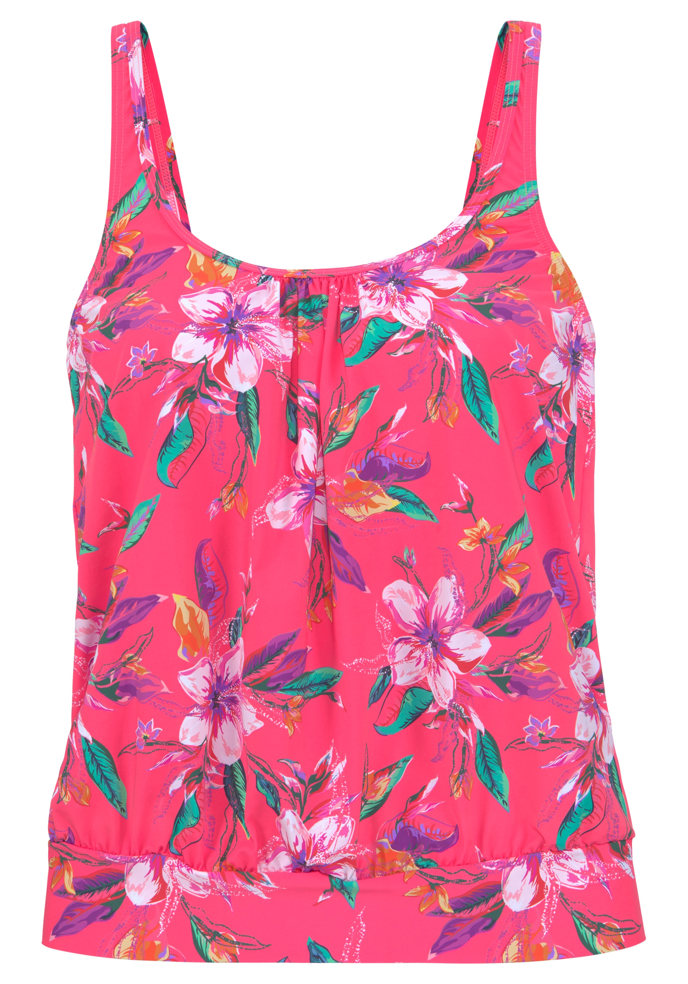 LASCANA Tankini-Top »Malia« mit lockerem Schnit und tropischem Print