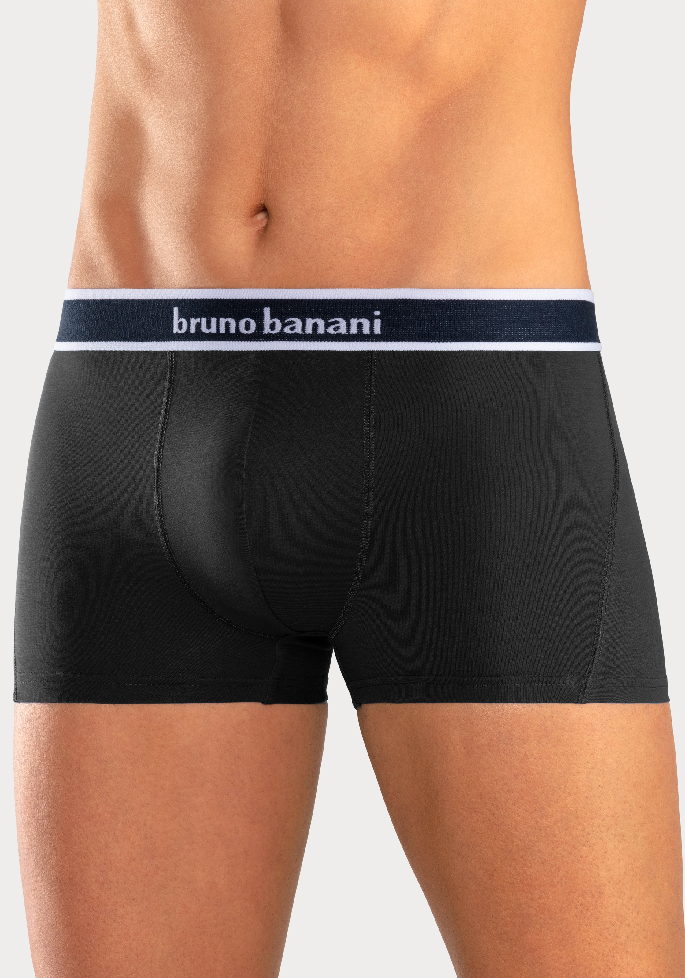 Bruno Banani Boxer »Boxershorts für Herren«, (4er Pack), mit Steifen und Logo im Bund