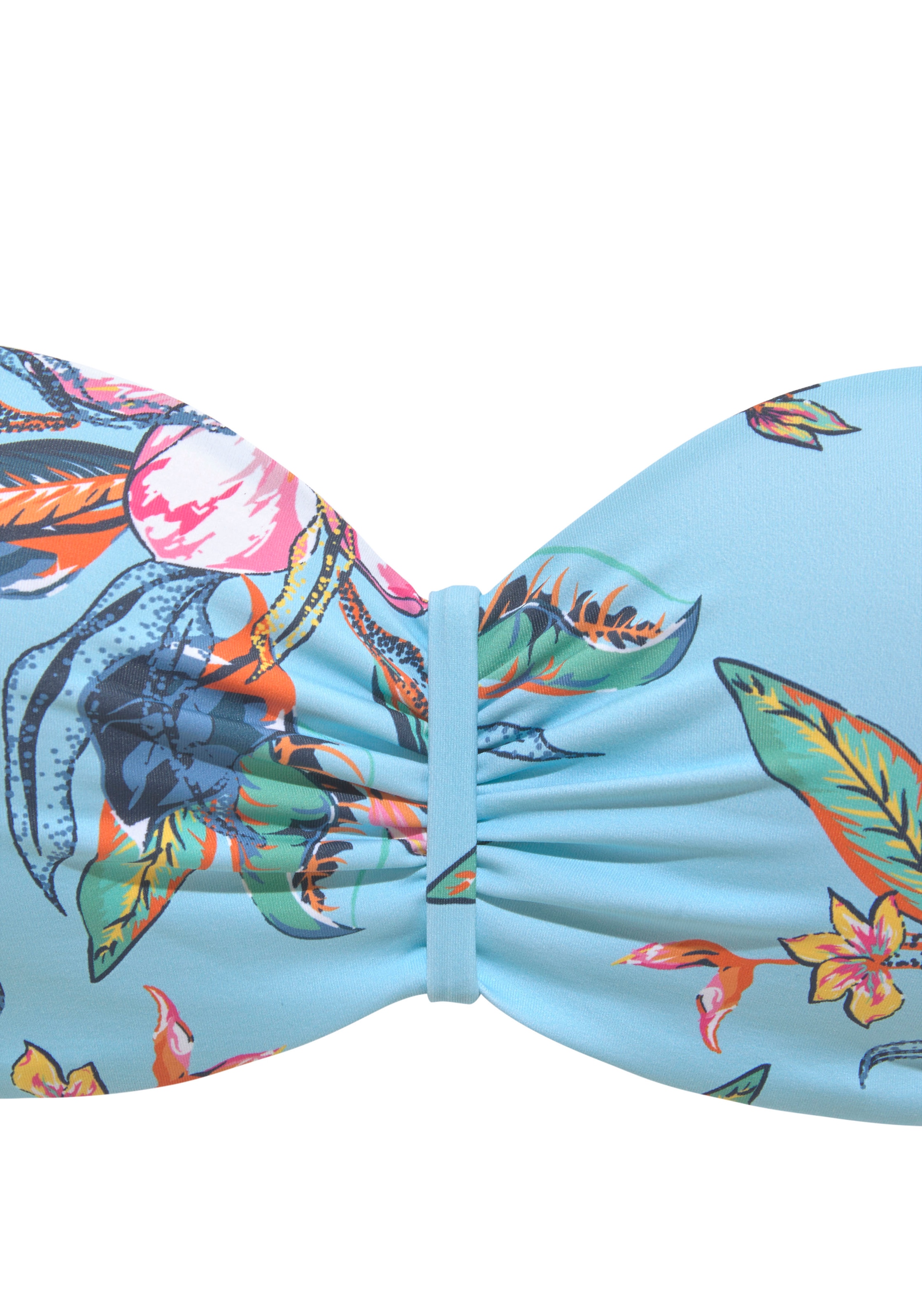 LASCANA Bügel-Bandeau-Bikini-Top »Malia«, mit tropischem Print