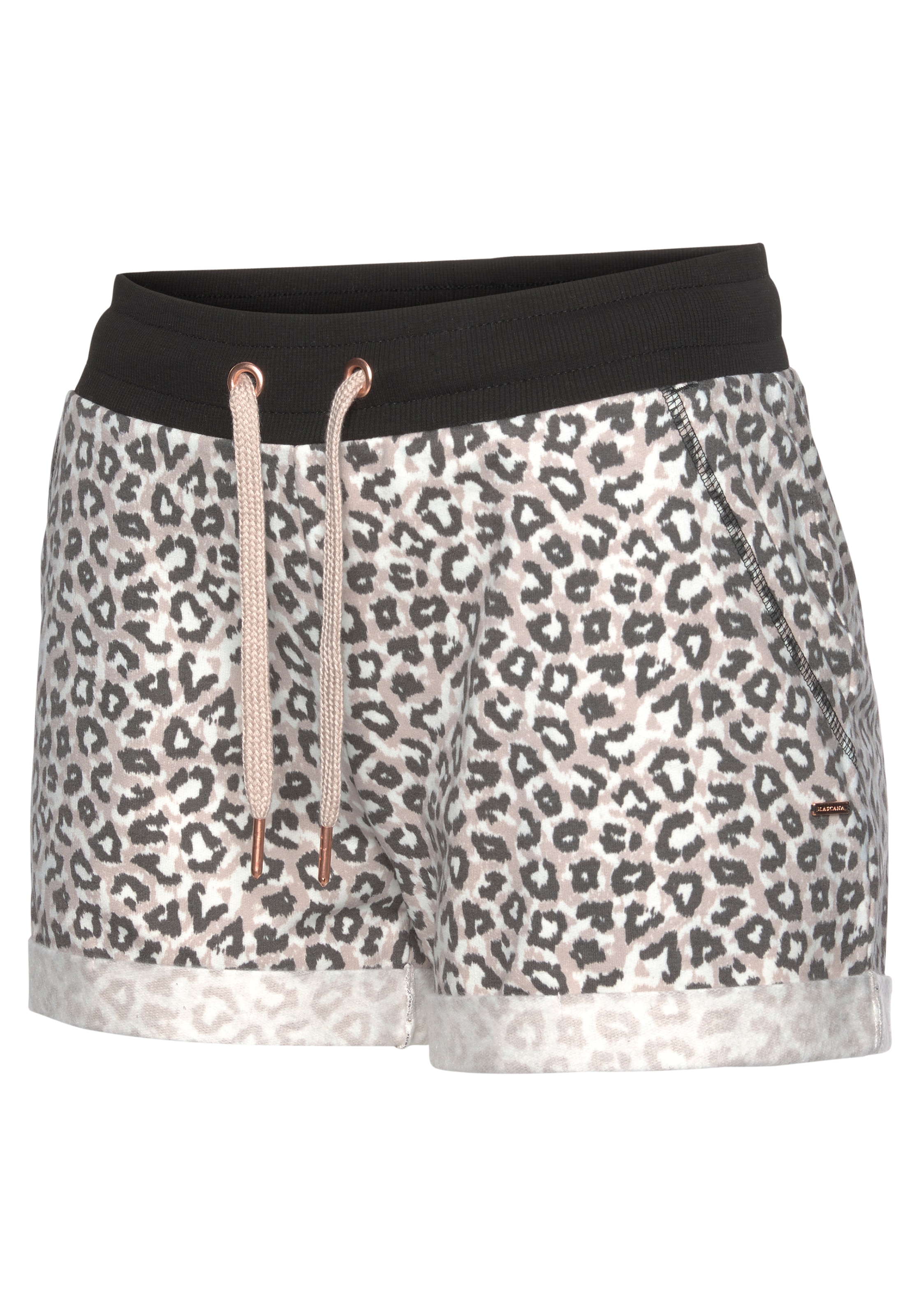 LASCANA Shorts, mit Rippbündchen und Umschlagsaum, Loungewear