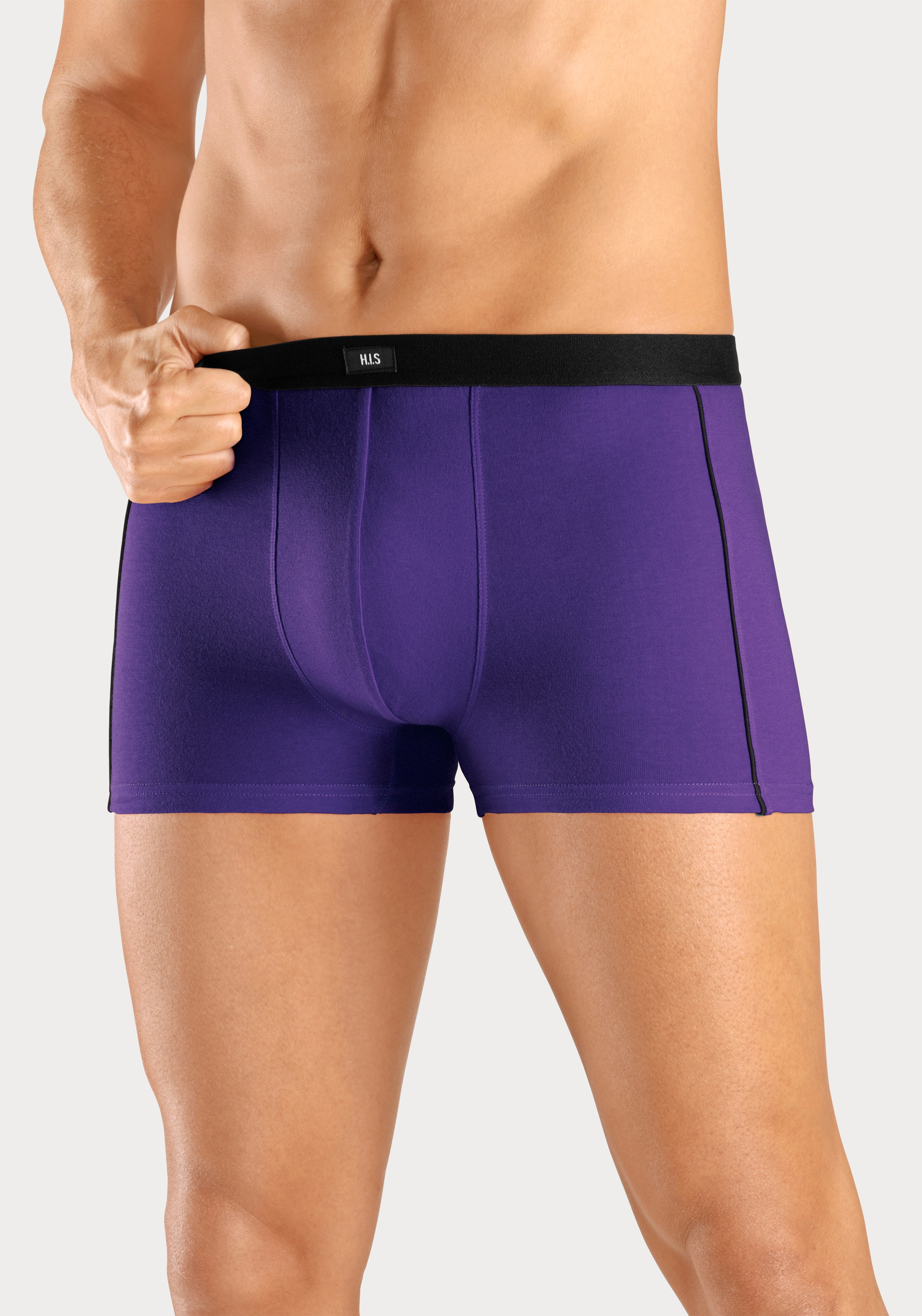H.I.S Boxer »Boxershorts für Herren«, (Packung, 3 St.), mit schmalen Piping an den Seiten
