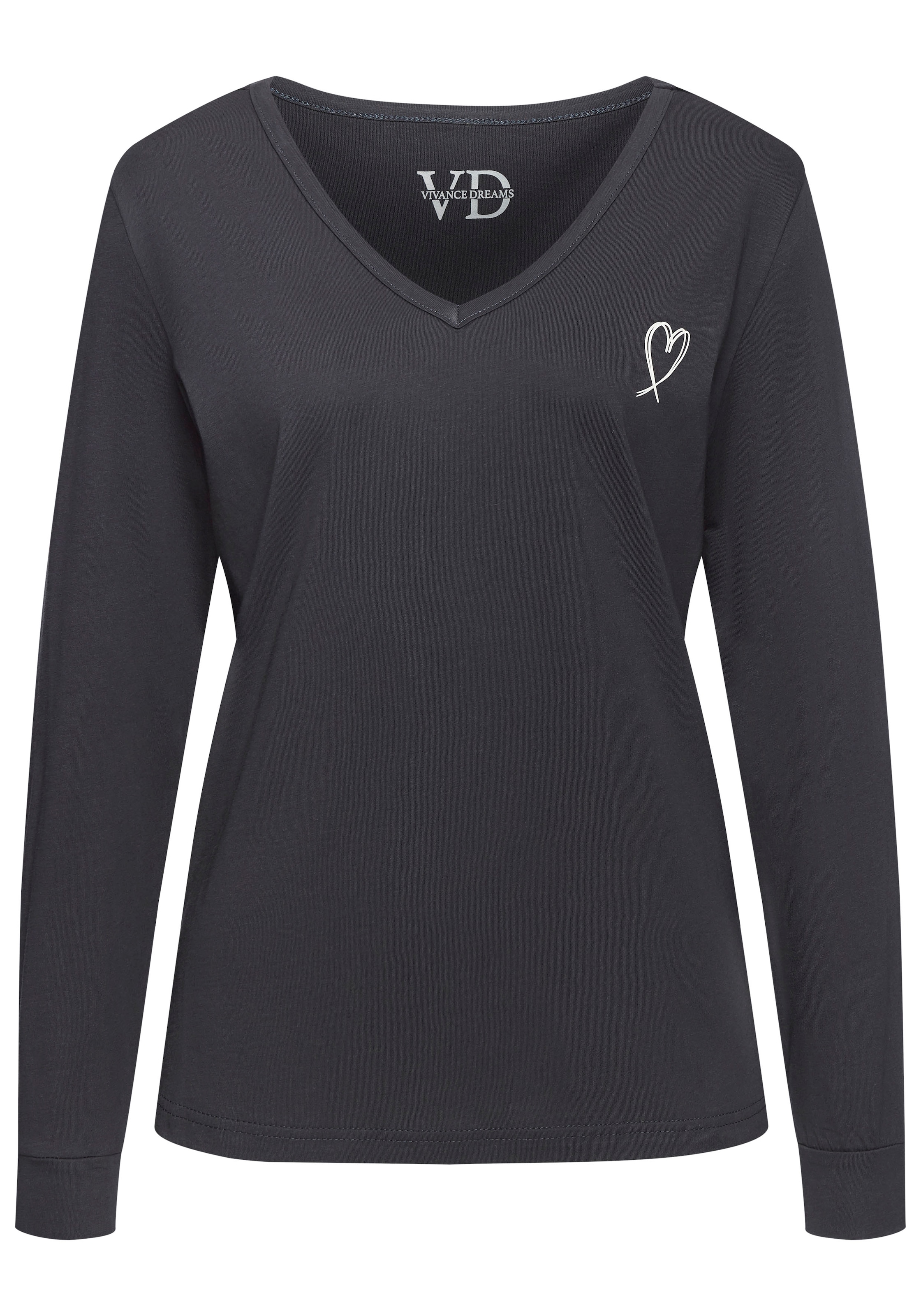 Vivance Dreams Longsleeve, mit kleinem Herzprint