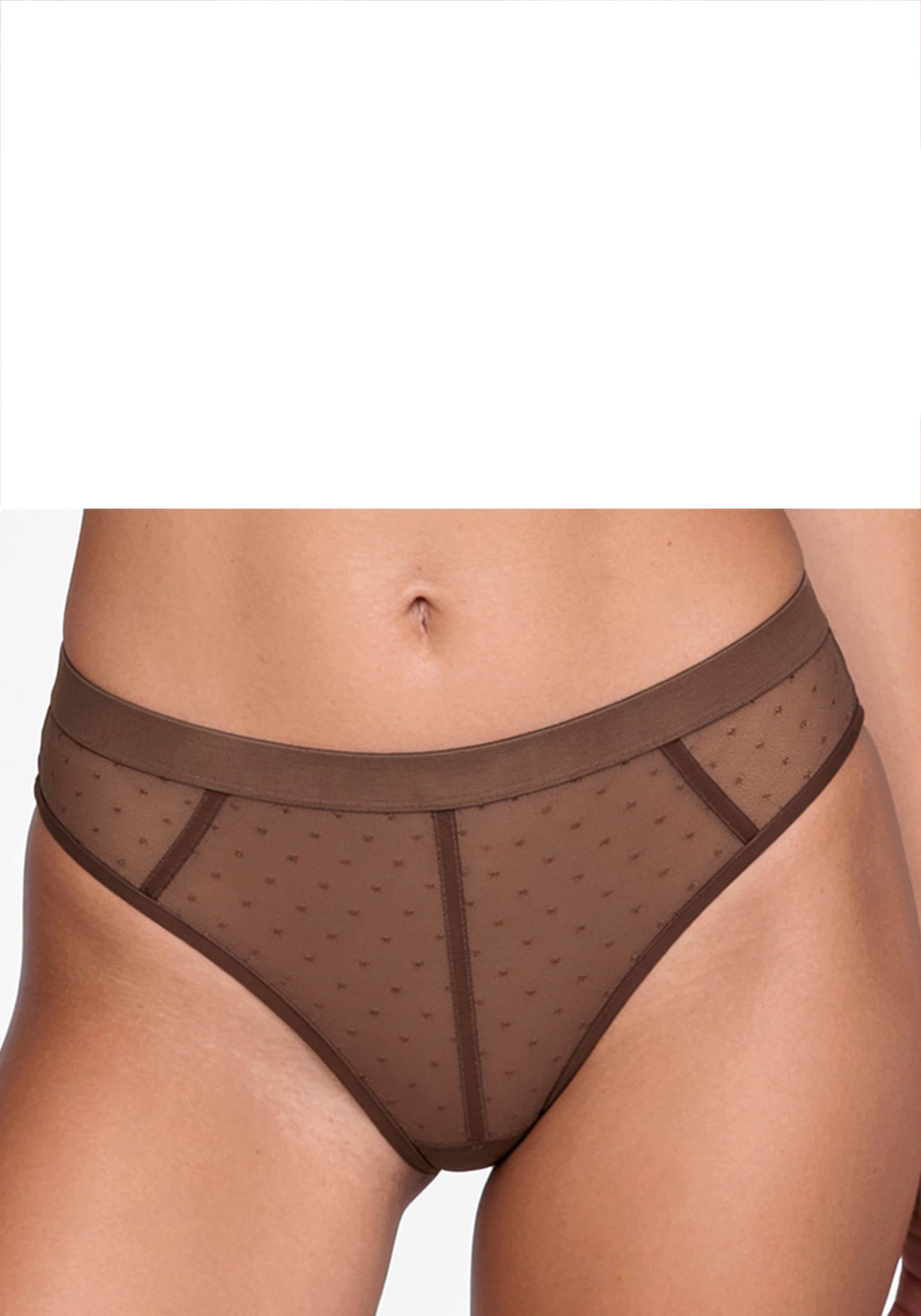 Vivance String »Ava« aus transparentem Mesh in Pünktchen-Optik, transparente Unterwäsche