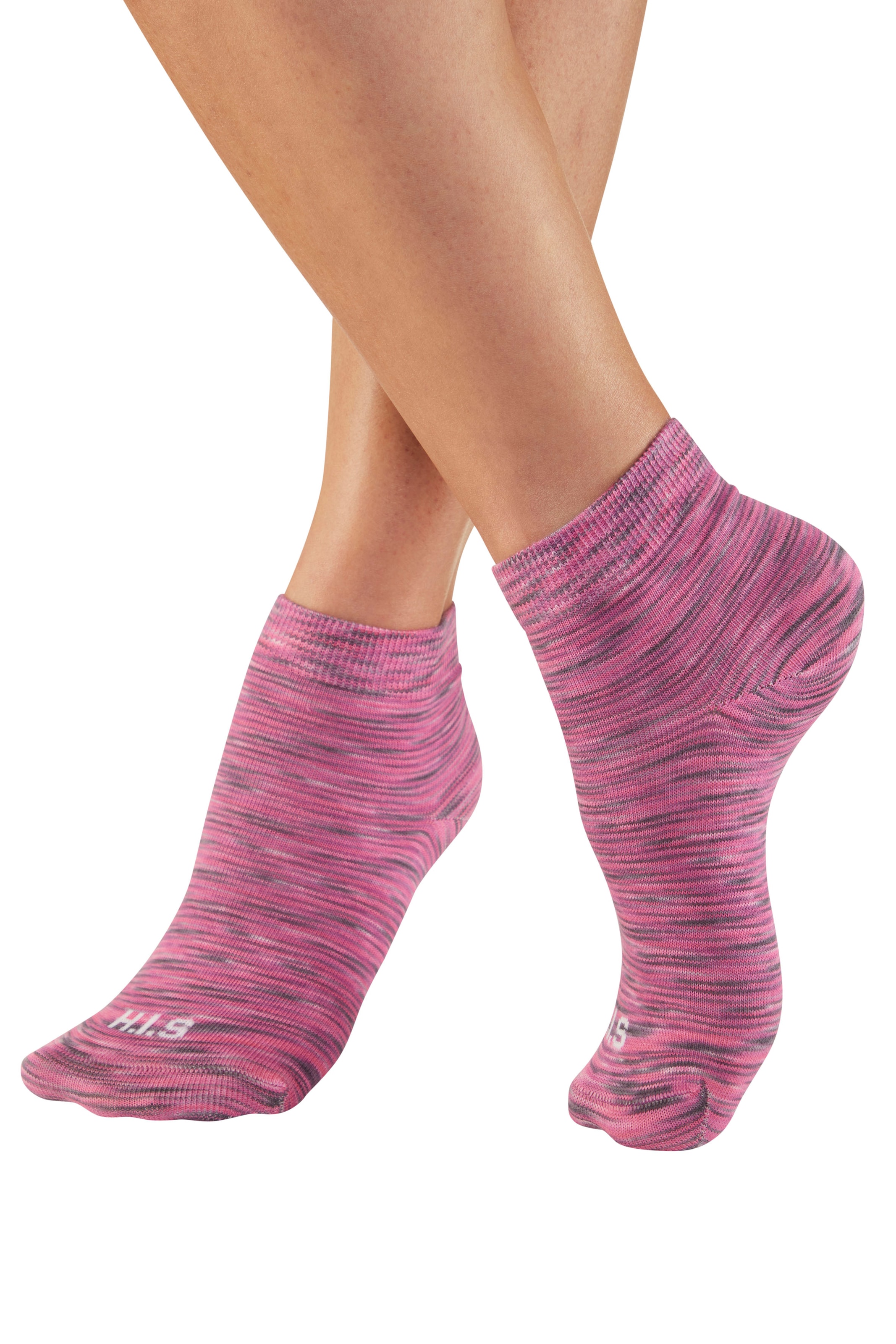 H.I.S Kurzsocken Packung, 6 Paar tlg. unifarben und meliert in einer Packung