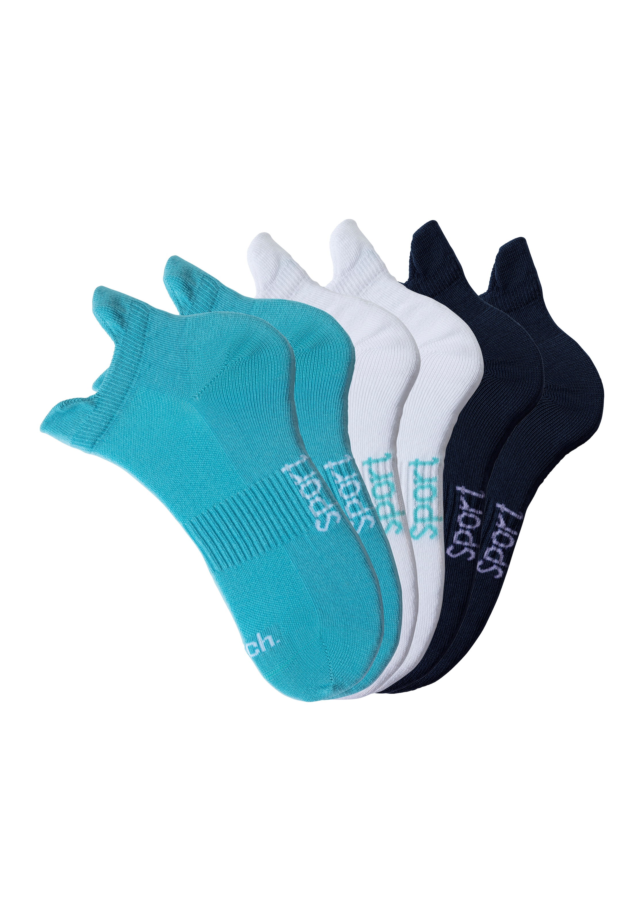 Bench. Sneakersocken Packung, 6 Stk. tlg. mit feiner Mesh Konstruktion und Mittelfußgummi