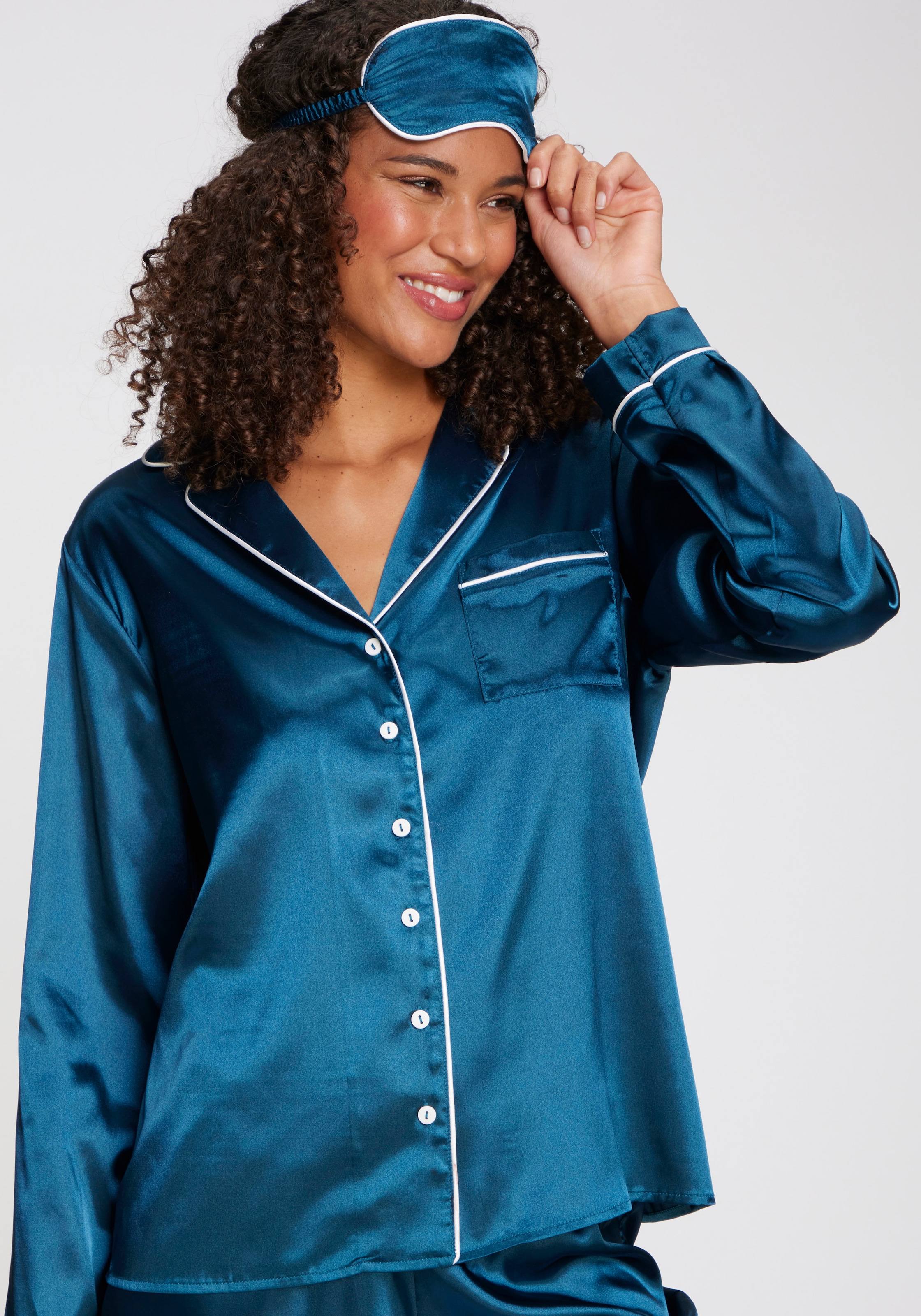 s.Oliver Pyjama Set, 3 Stk. mit  Schlafmaske