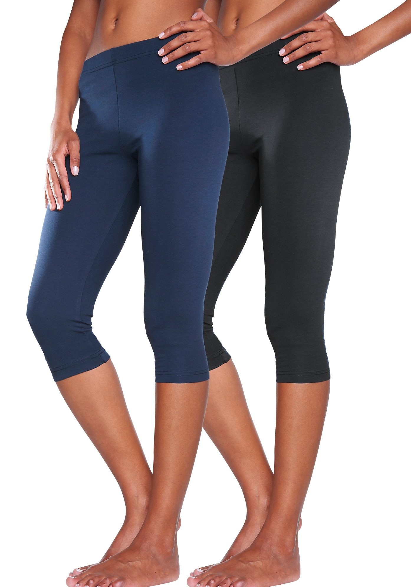 Vivance active Caprileggings, (2er-Pack), mit Gummibund, Loungewear