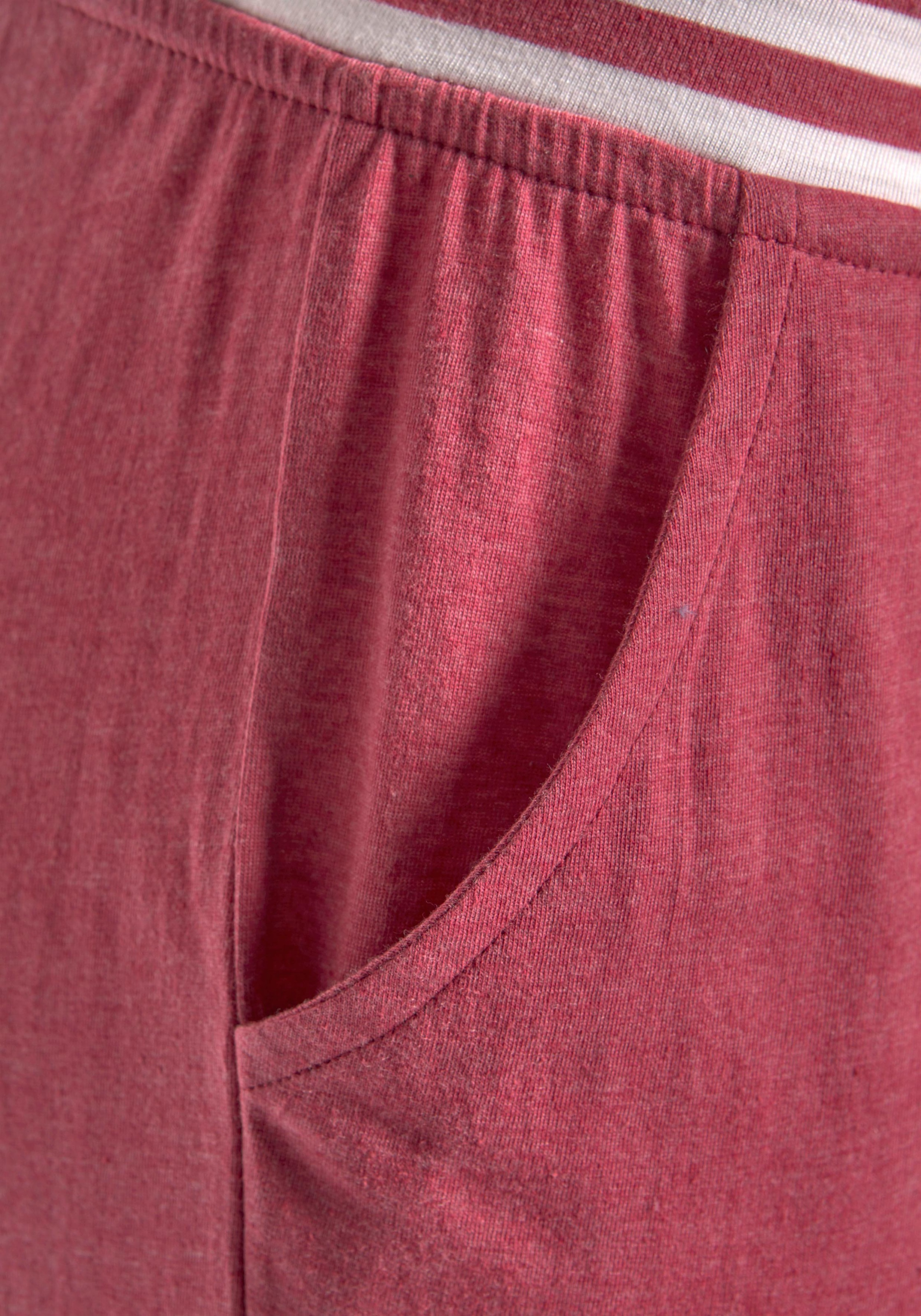 Arizona Pyjama, (2 tlg.), mit gestreiften Bündchen