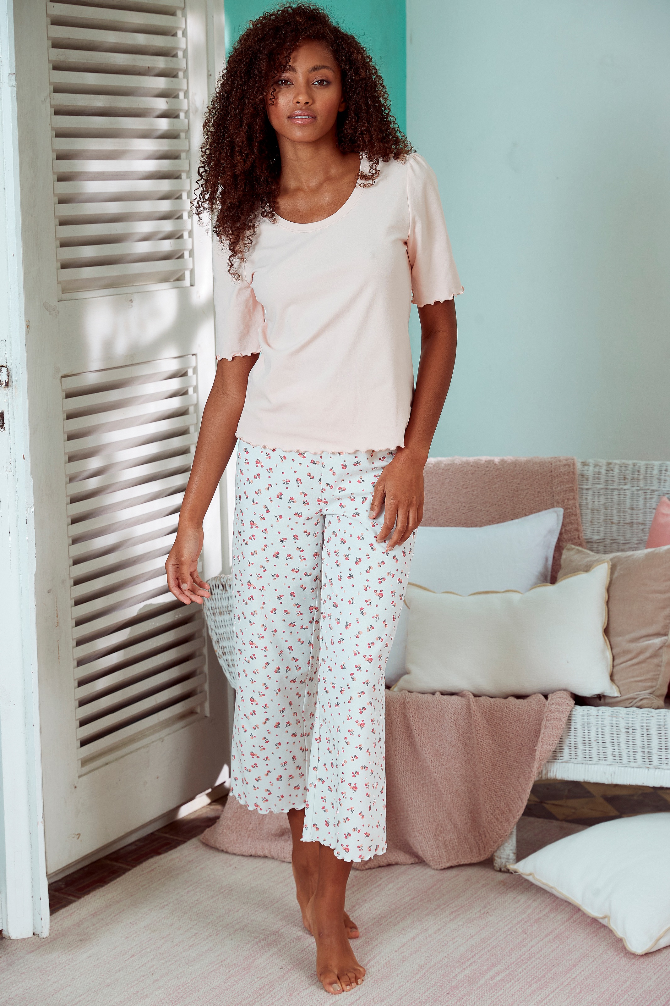 s.Oliver Pyjamaoberteil, mit Puffärmeln