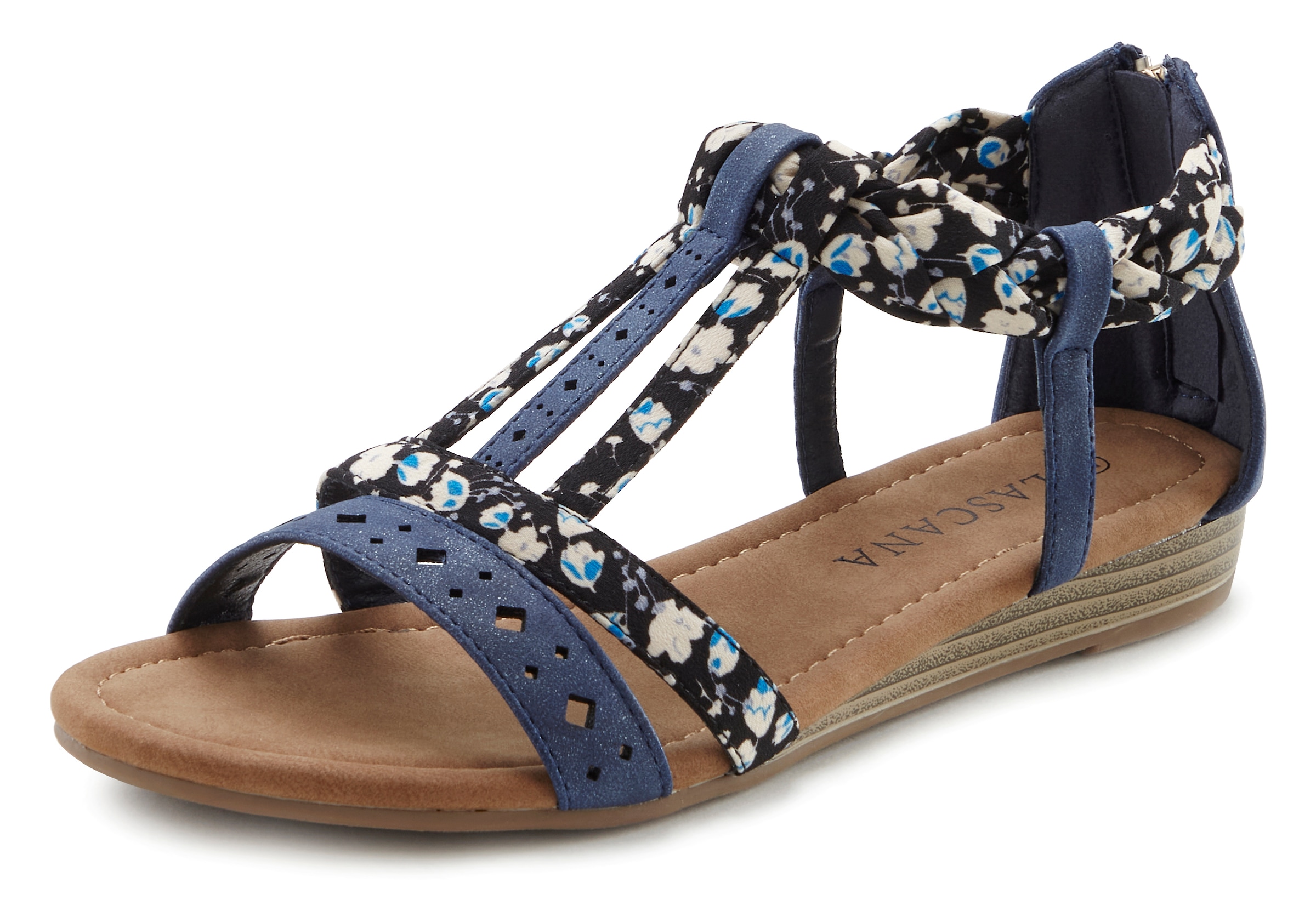 LASCANA Sandale »Sommerschuh«, Sandalette, Sommerschuh mit Riemchen im Festival-Look VEGAN