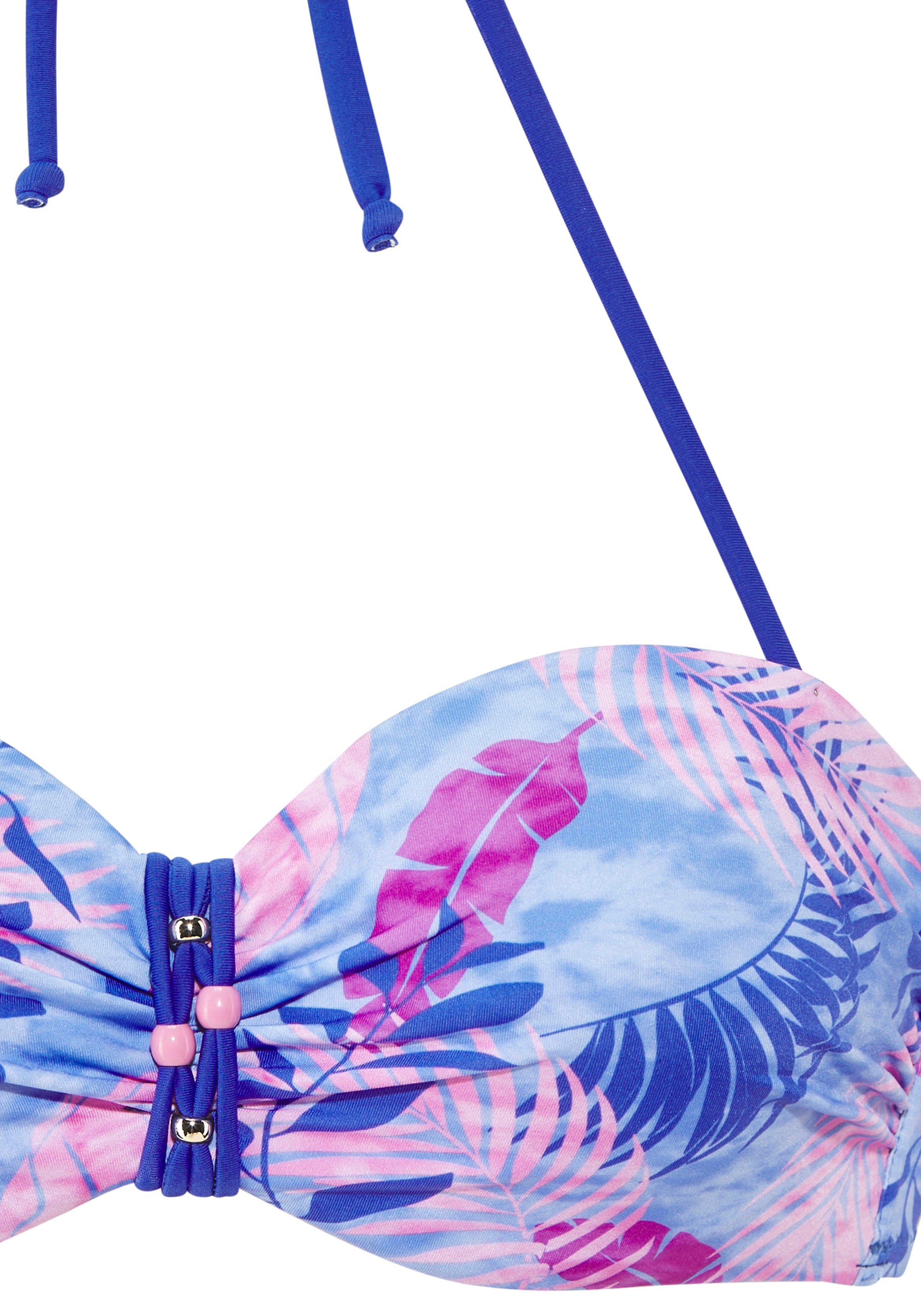 Vivance Bügel-Bandeau-Bikini mit stylischem Blätterprint