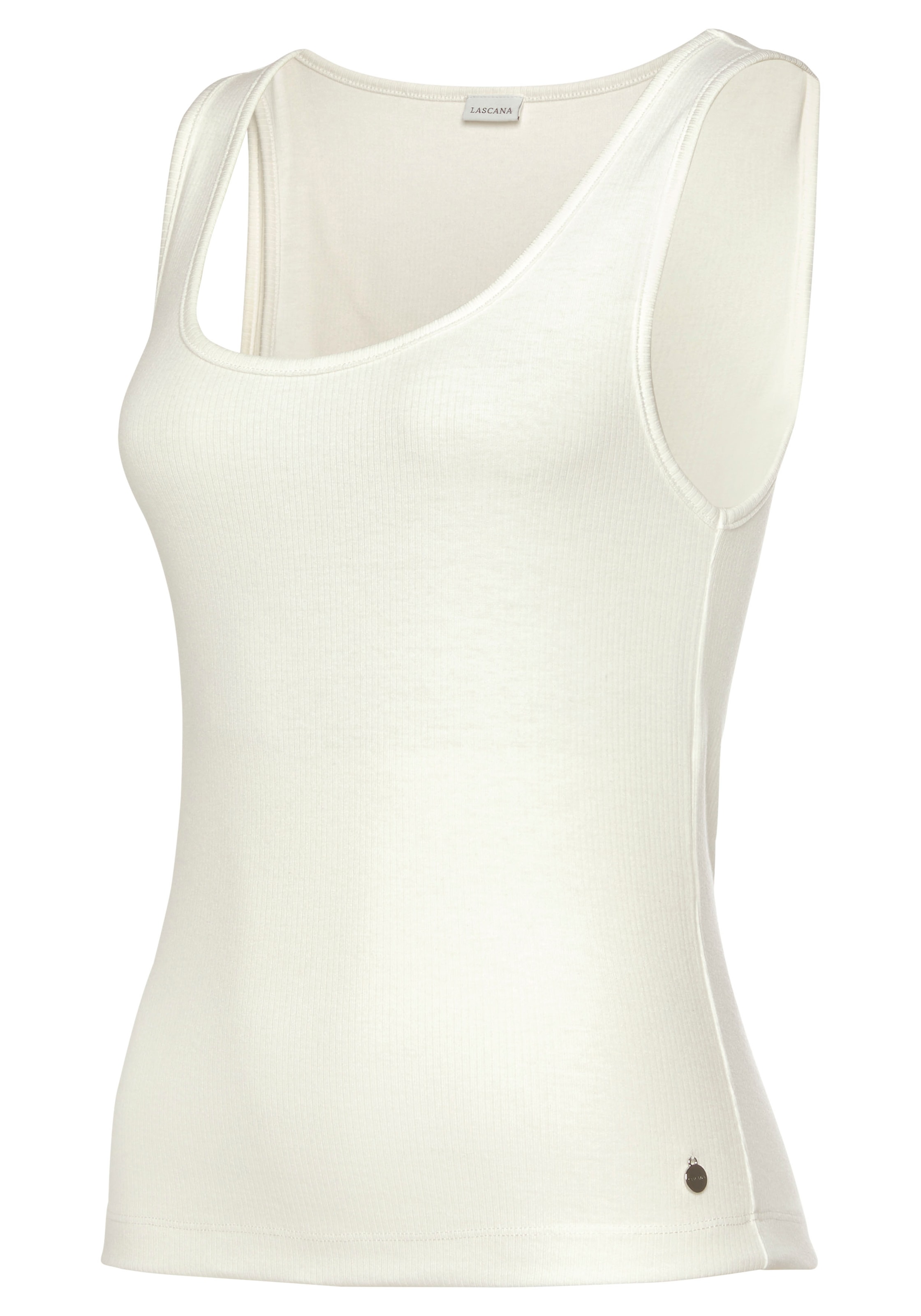 LASCANA Pyjamaoberteil, aus Rippstrick