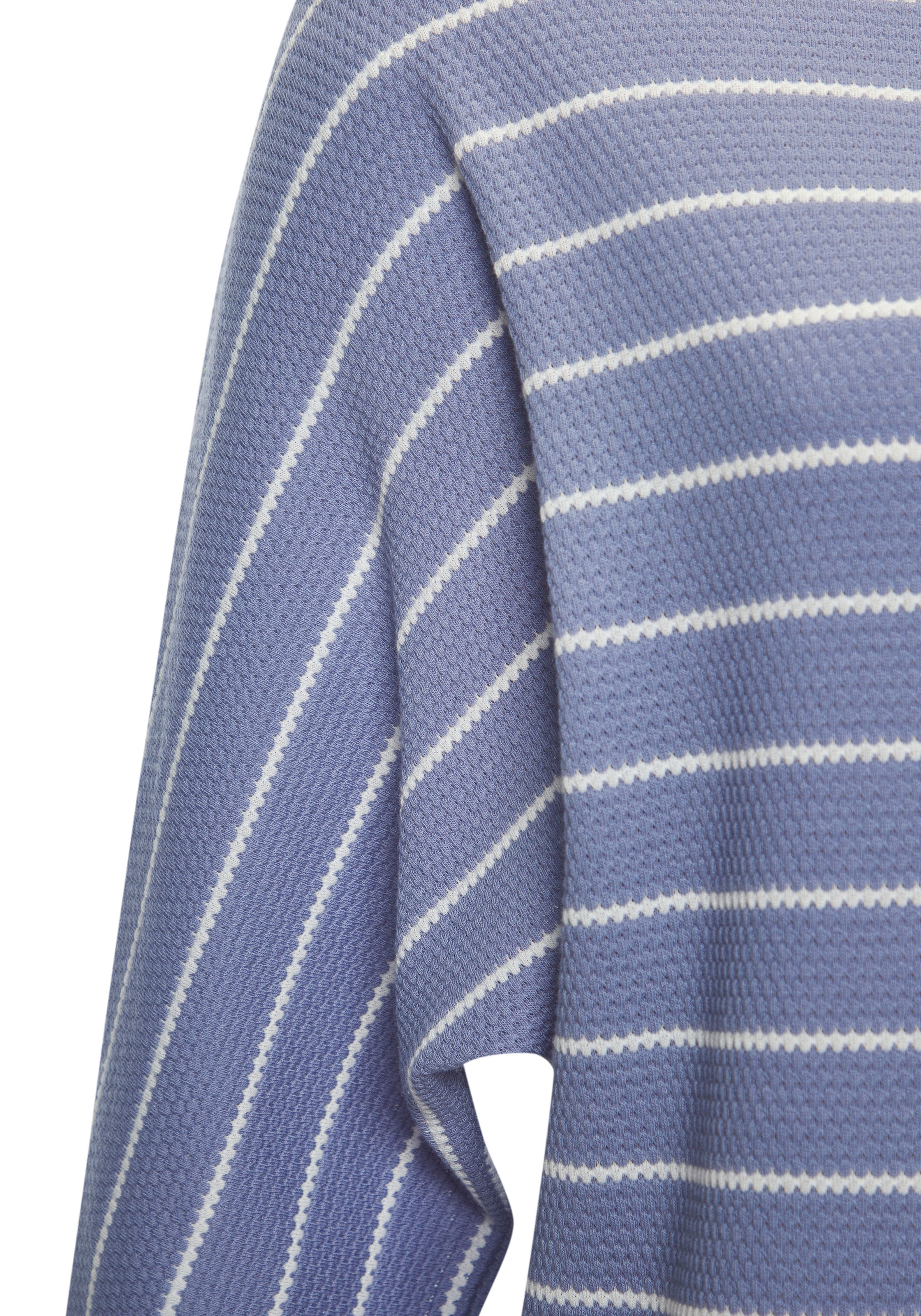 Vivance 3/4-Arm-Shirt »mit modischer Streifenstruktur«, aus pflegeleichter Baumwoll-Viskose-Qualität