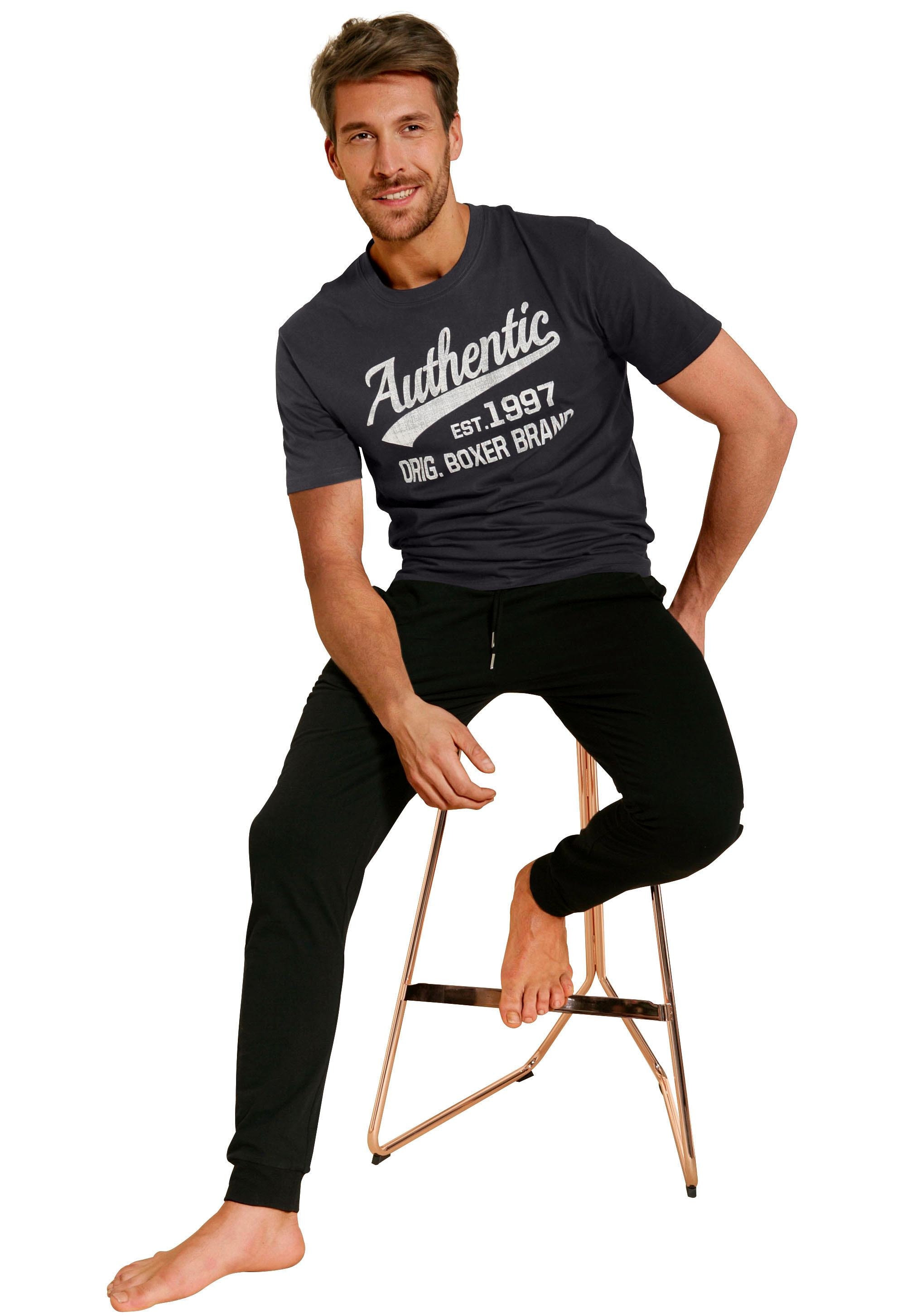 AUTHENTIC LE JOGGER Schlafhose, (Packung, 2), aus weicher Single Jersey Ware