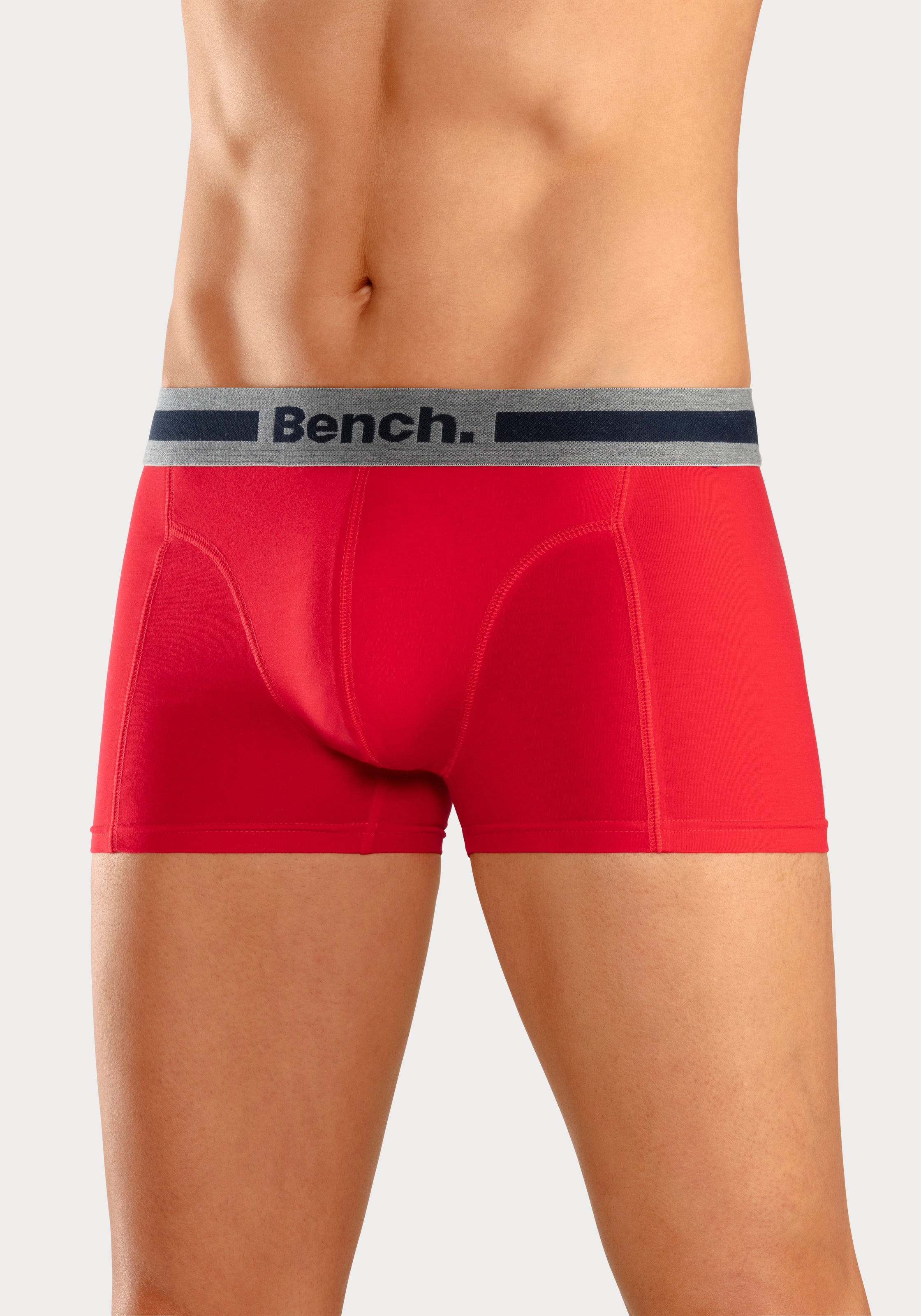 Bench. Boxer »Boxershorts für Herren«, (Packung, 4 St.), Unterhosen mit Overlock-Nähten vorn