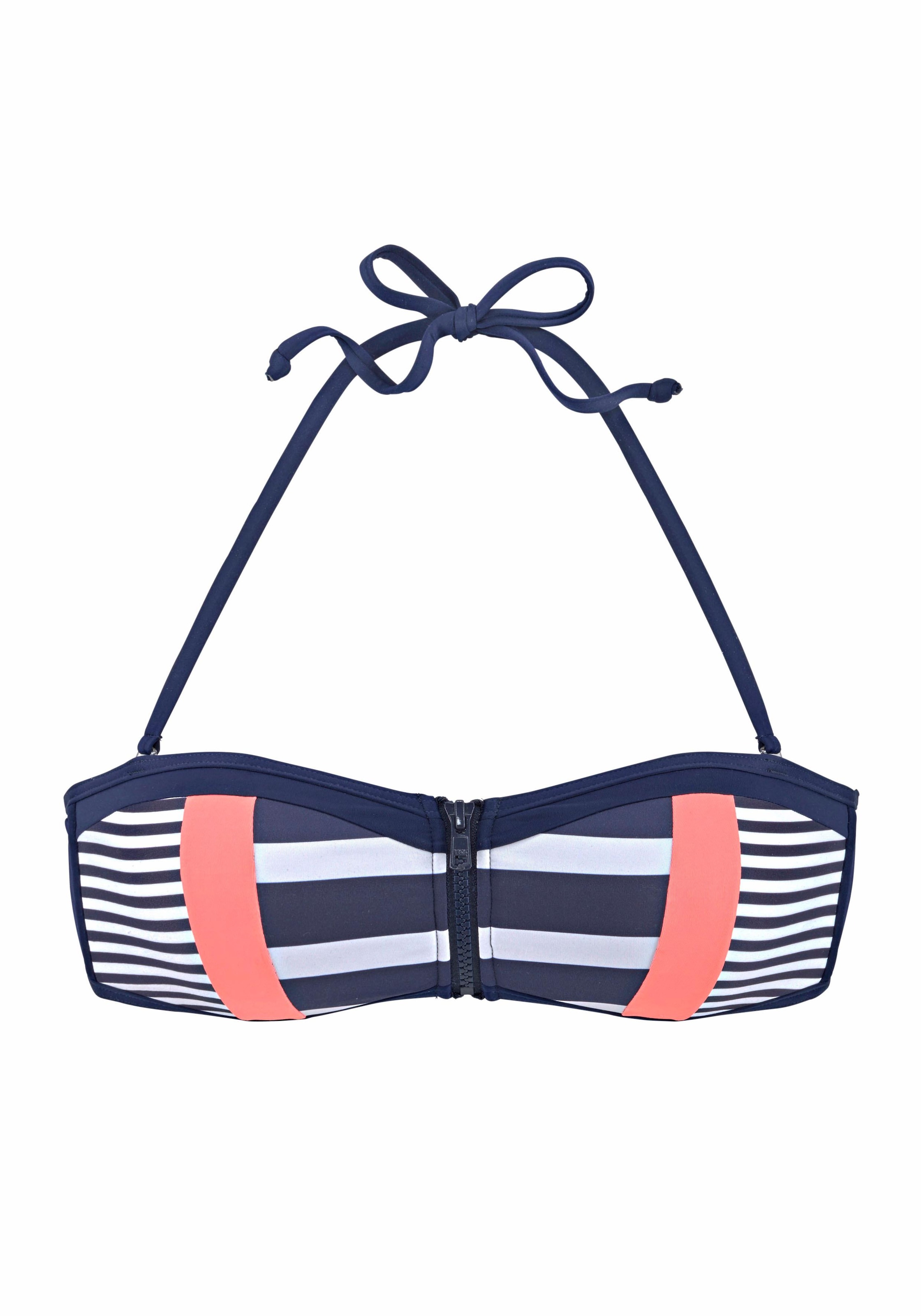 KangaROOS Bandeau-Bikini-Top »Anita«, mit Reißverschluss zwischen den Cups