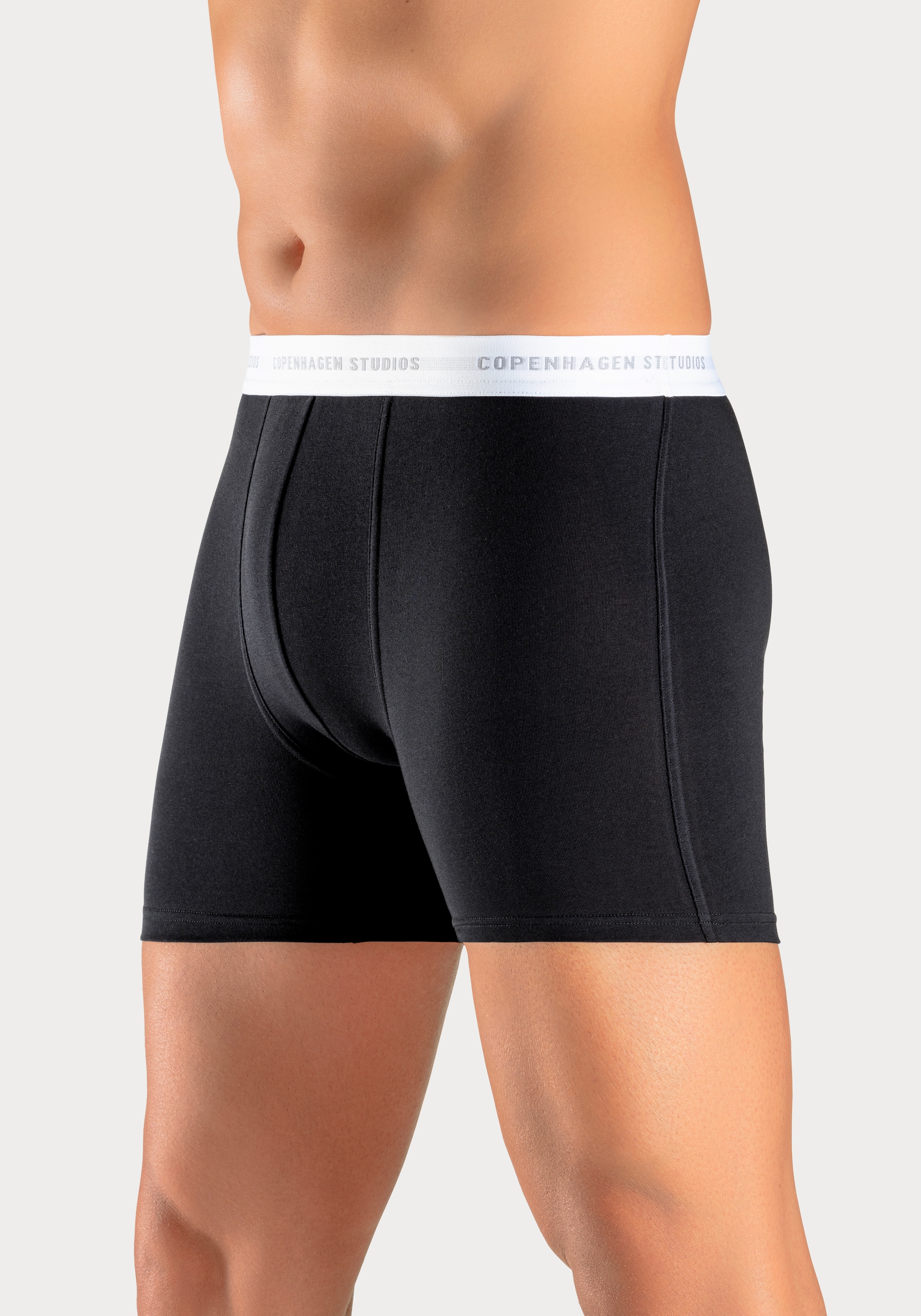 Copenhagen Studios Boxer »Boxershorts für Herren«, (Packung, 3 St., 3er-Pack), mit längerem Bein und Logobund