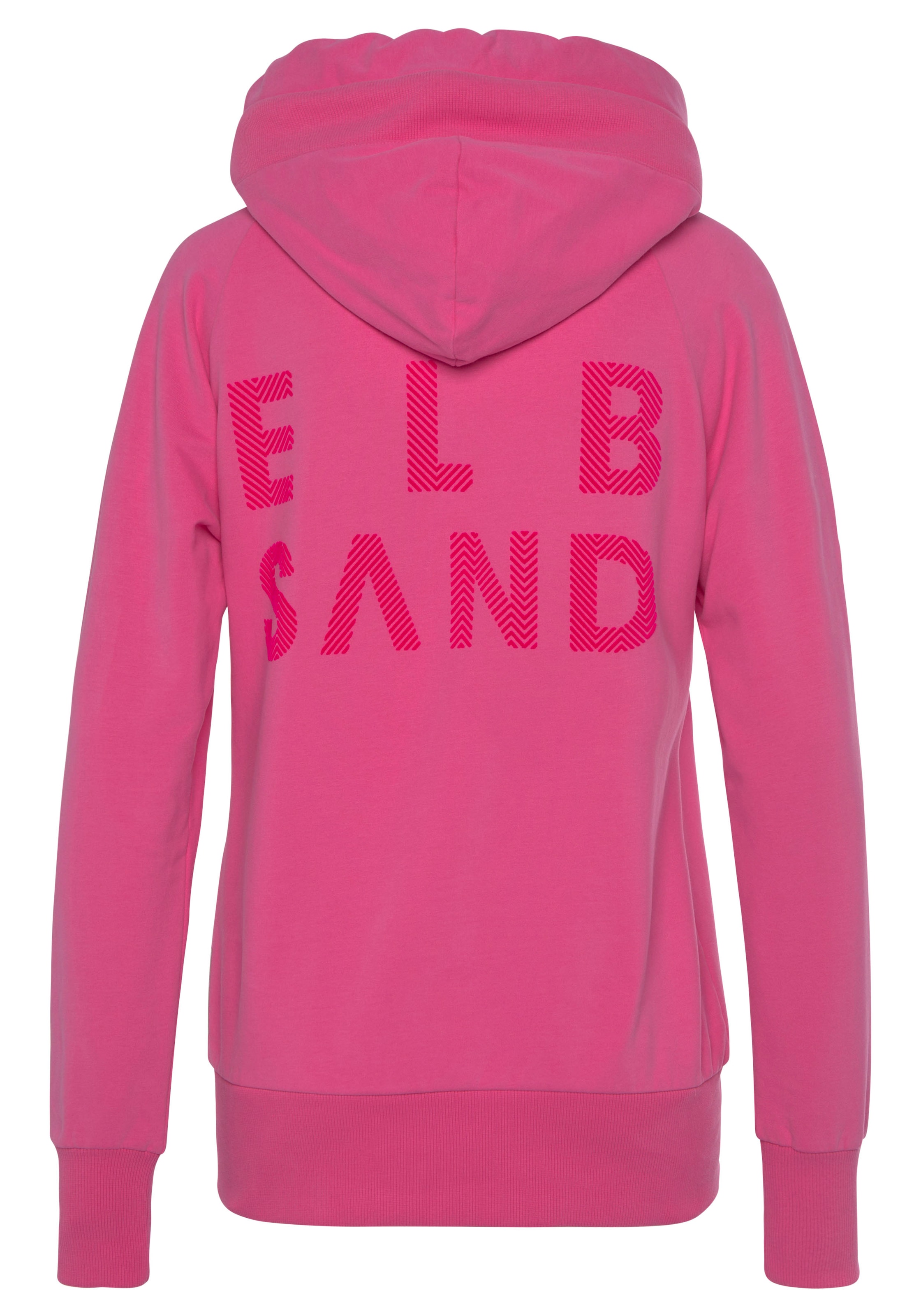 Elbsand Kapuzensweatjacke »Kria«, mit Logodruck hinten, lässige Freizeitjacke mit Taschen