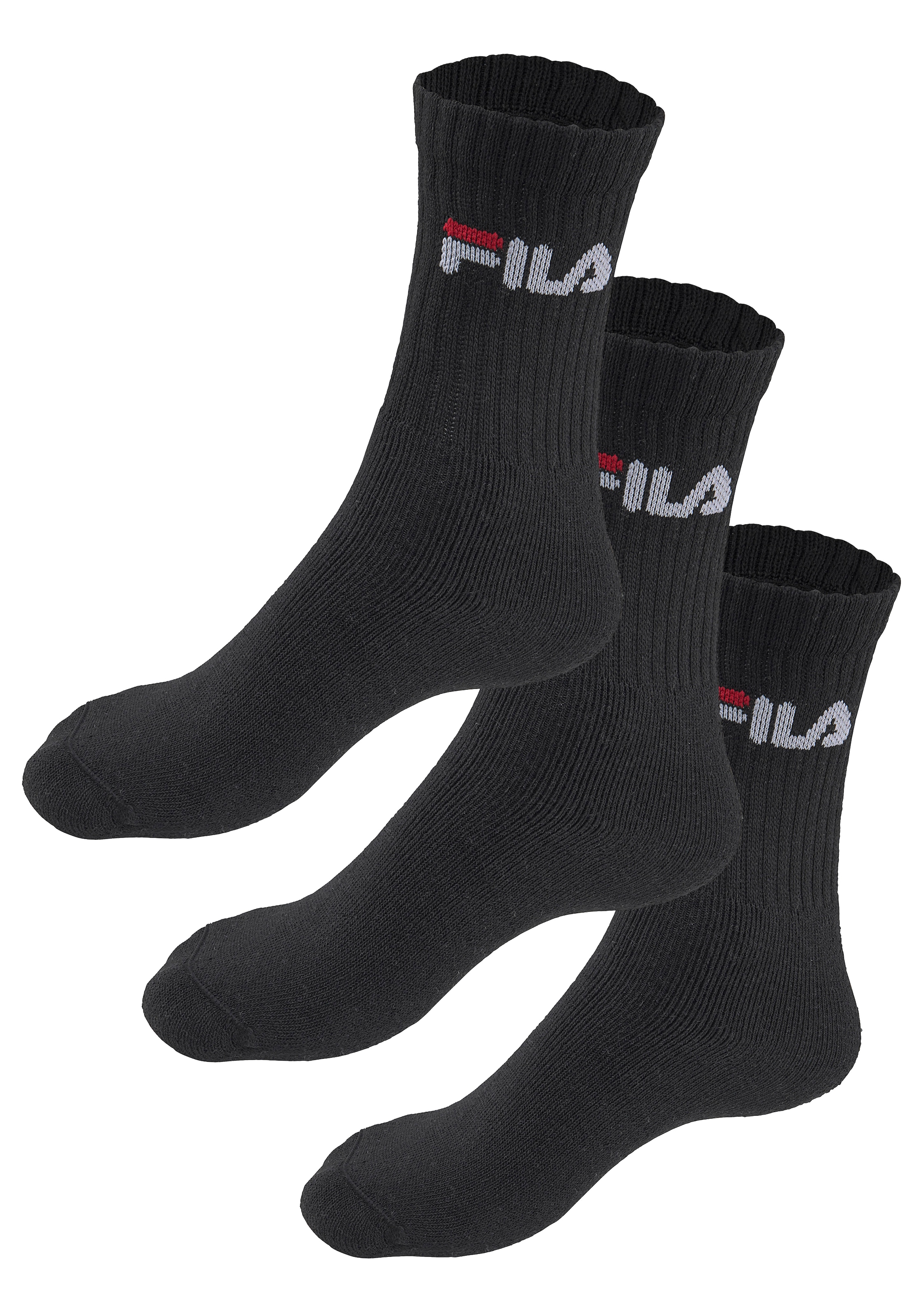Fila Tennissocken »UNISEX CREW TENNIS FULL TERRY SOCKS« 3 Stk. tlg. mit verstärkten Belastungszonen,