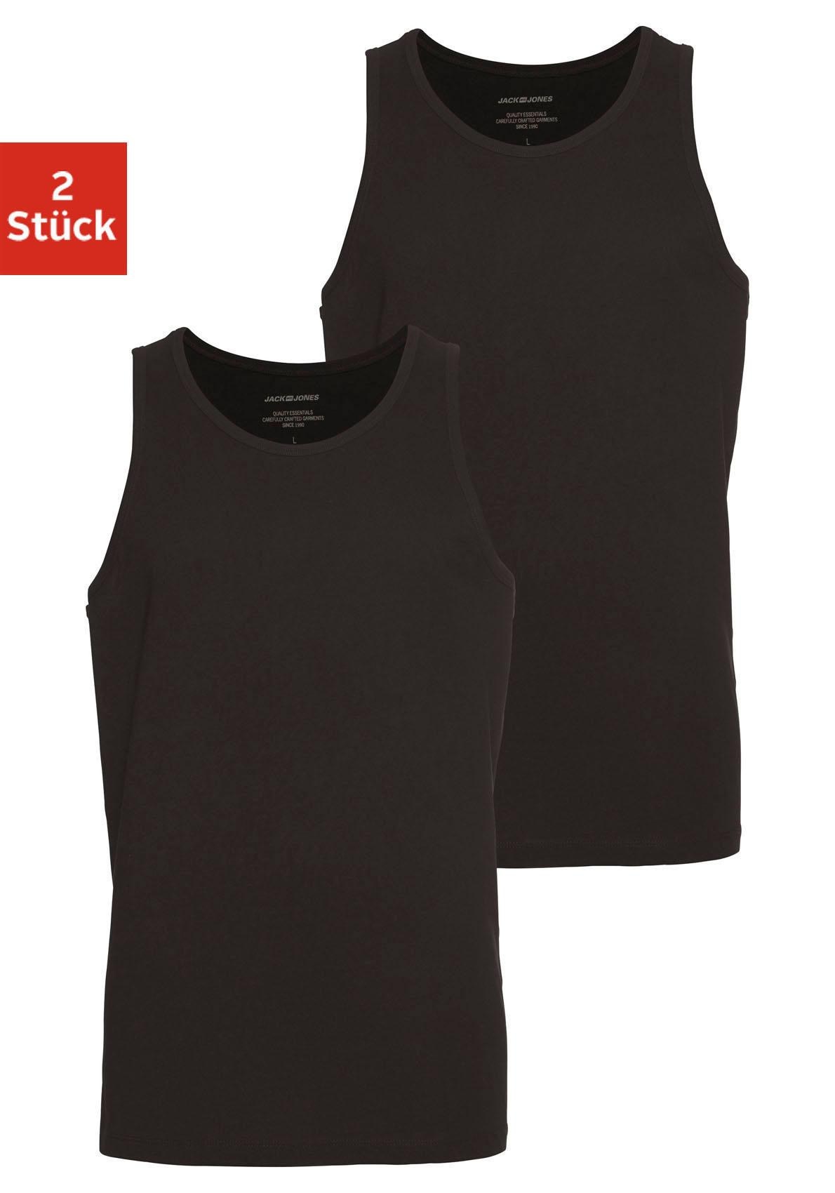 Jack & Jones Tanktop »JACBASIC im Doppelpack mit Rundhals und bequemer Passform« Packung, 2er-Pack, 2 tlg. unifarben, modisch, regular fit, Baumwolle, Rundhals