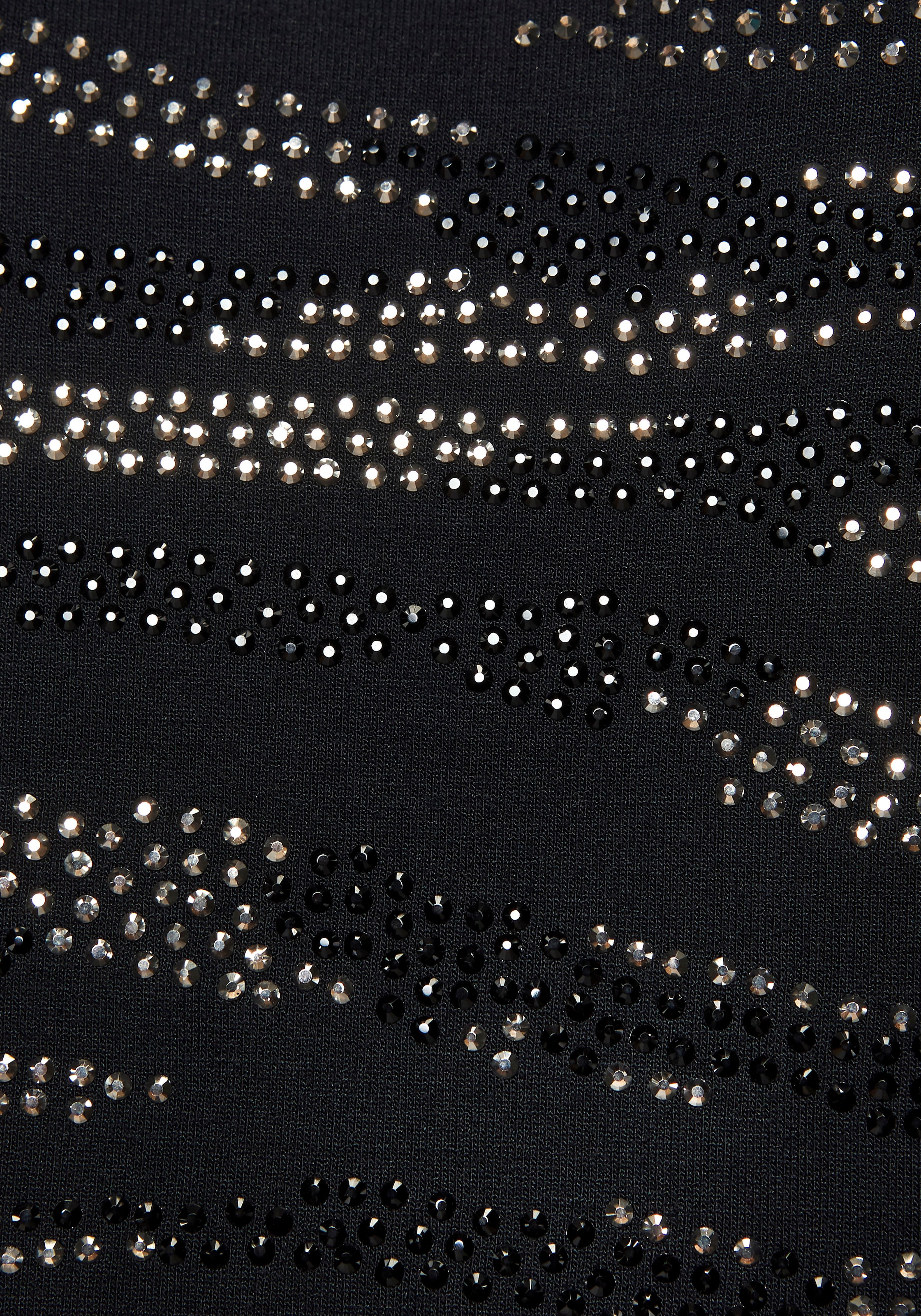 LASCANA Rundhalsshirt »mit Strass-Dessin«, aus hochwertiger French Terry-Qualität aus Viskose