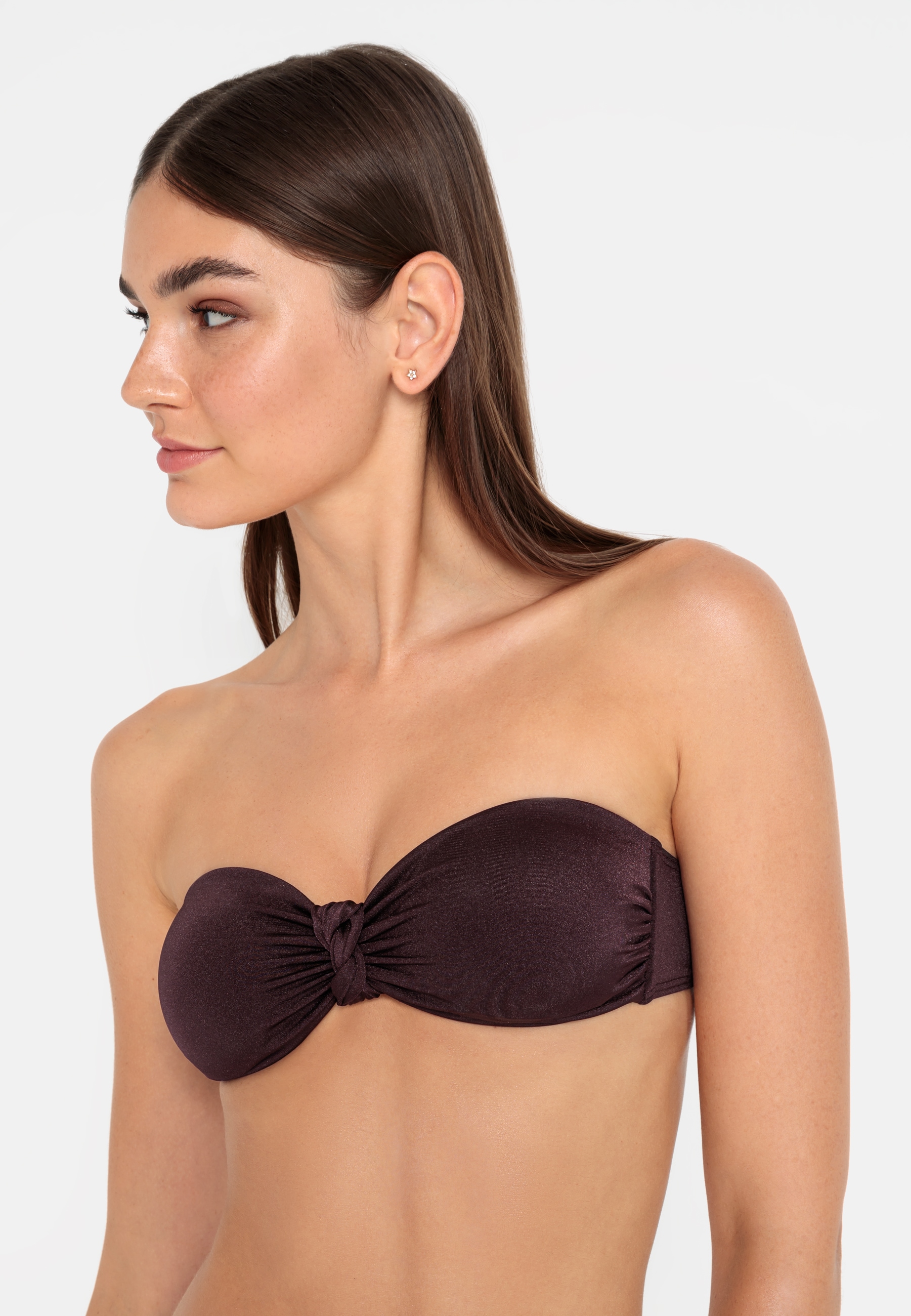 LSCN by LASCANA Bandeau-Bikini-Top »Nele«, mit glänzender Beschichtung