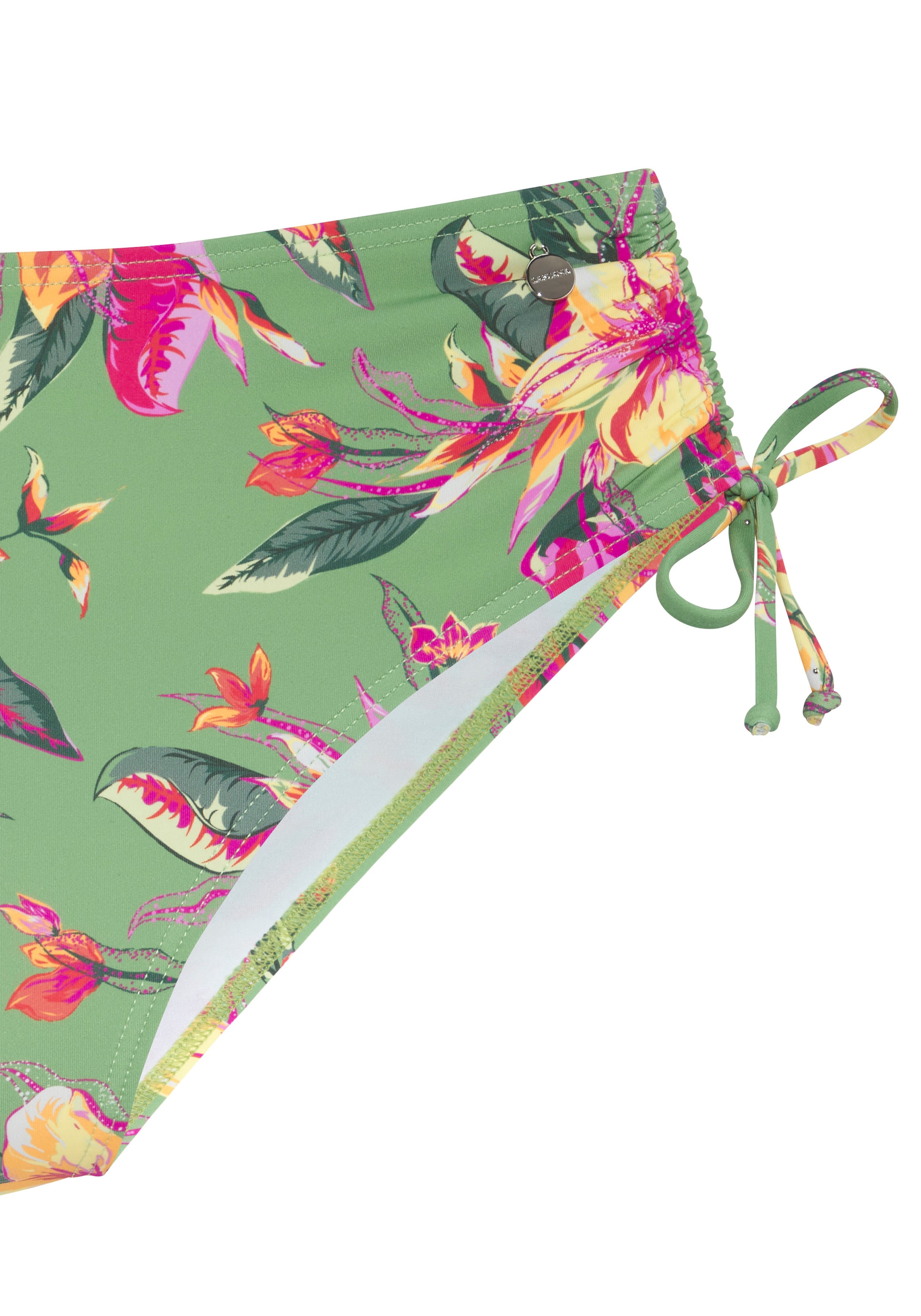 LASCANA Bikini-Hose »Malia«, mit seitlicher Raffung mit tropischem Print
