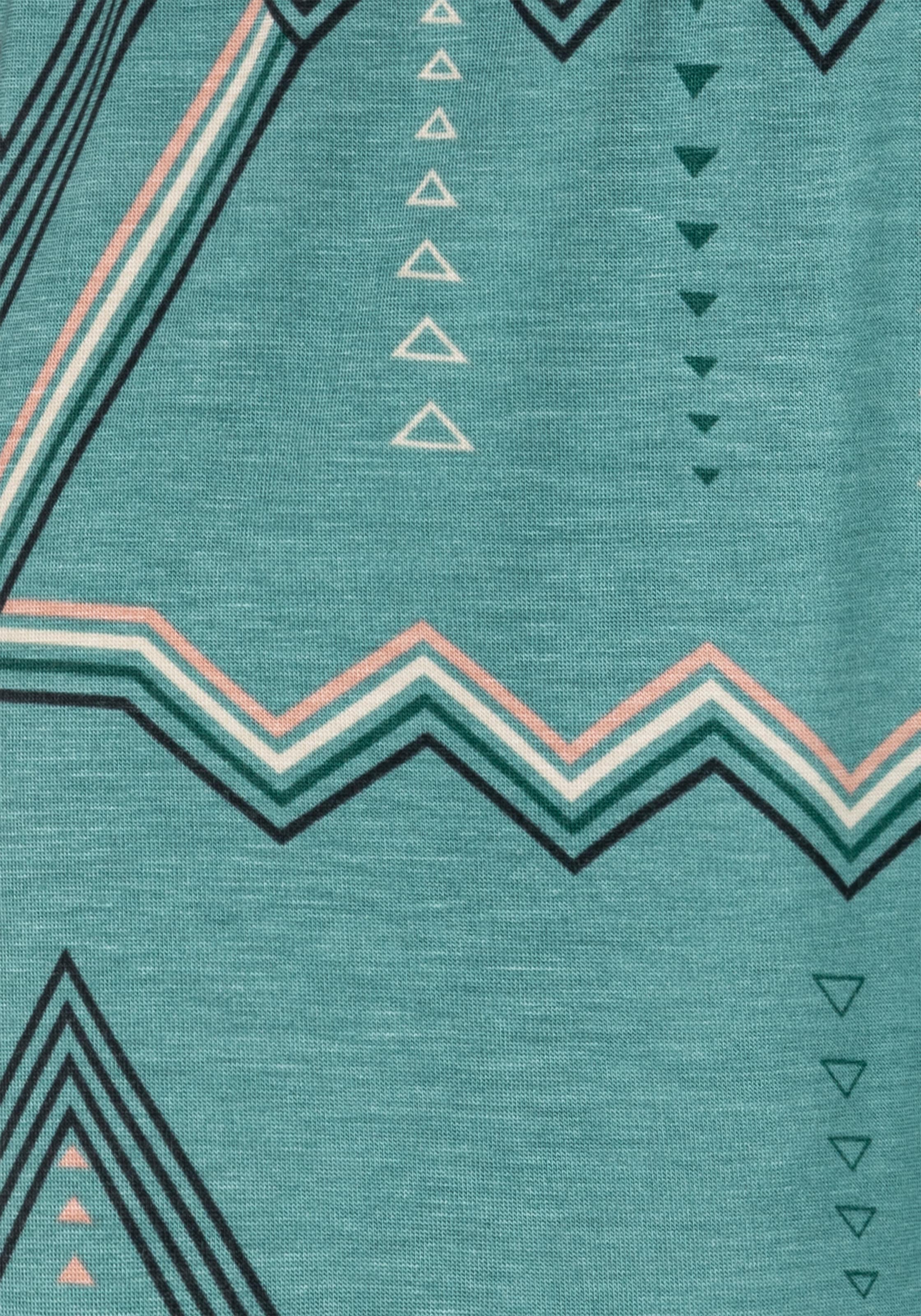 LASCANA Pyjamashorts, mit grafischem Zick-Zack Muster