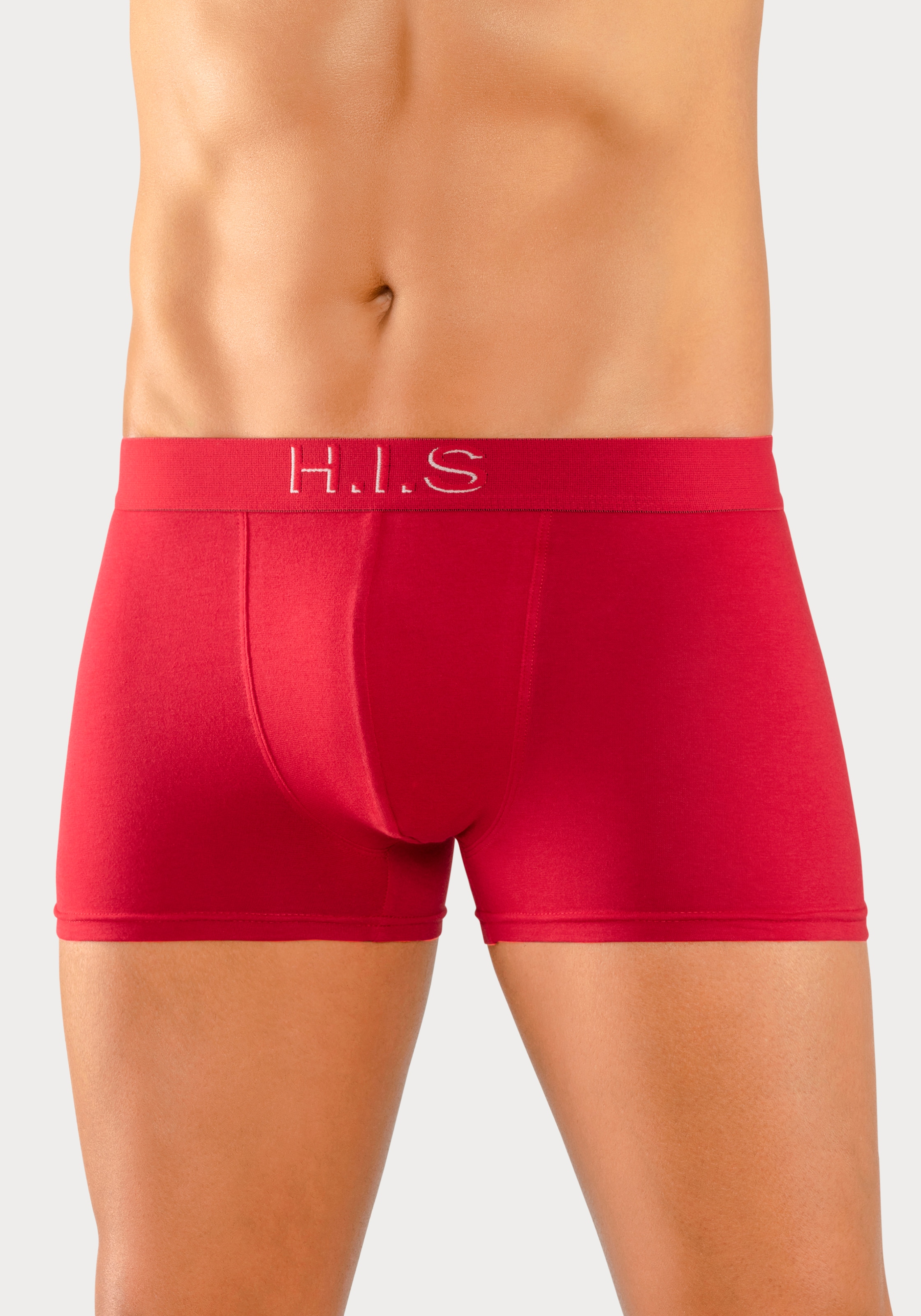 H.I.S Boxer »Boxershorts für Herren« Packung, 5 Stk. Logo Webbund mit 3D Effekt