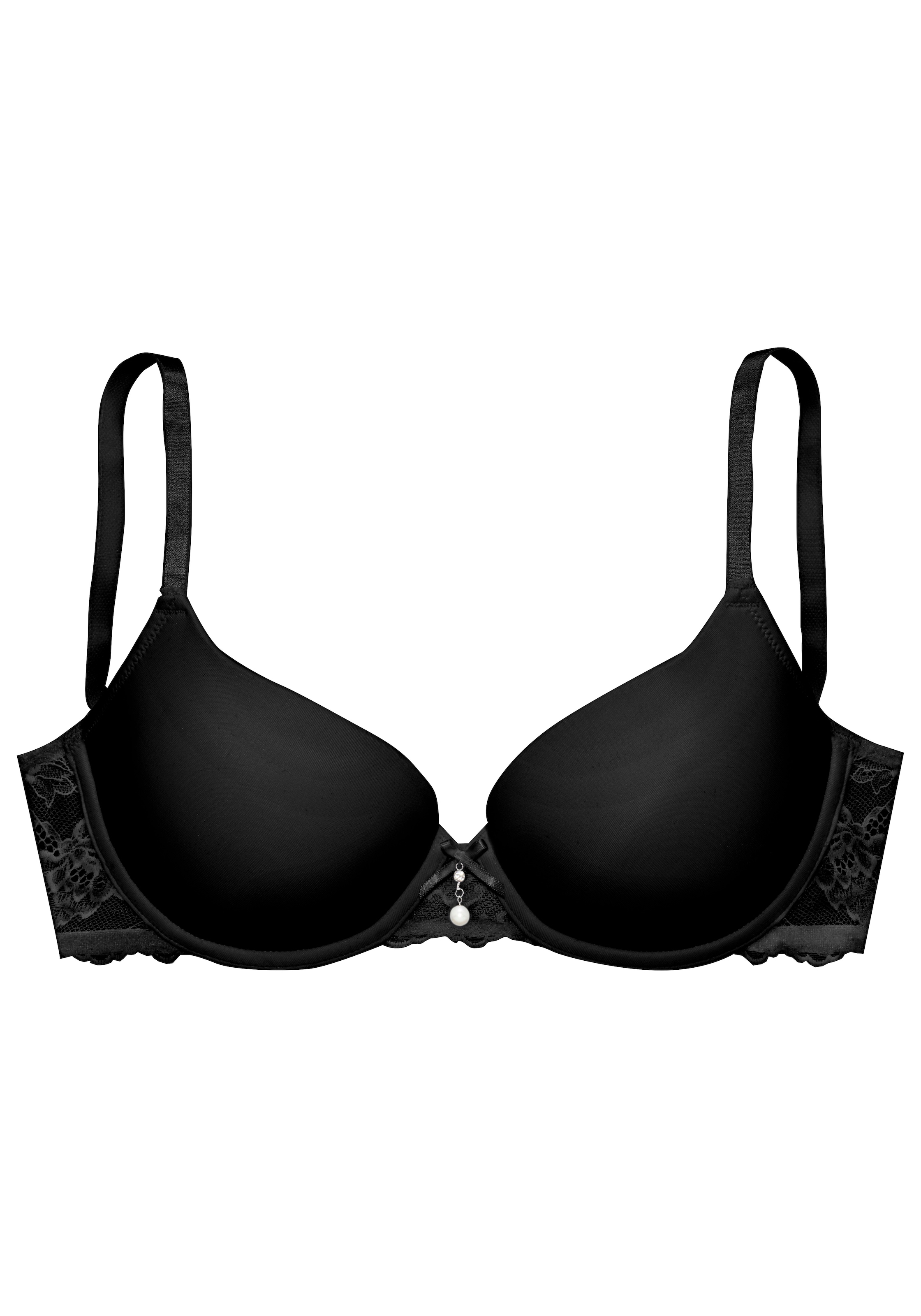 LASCANA Schalen-BH, mit Bügel und hübschem Spitzenrücken, sexy Dessous