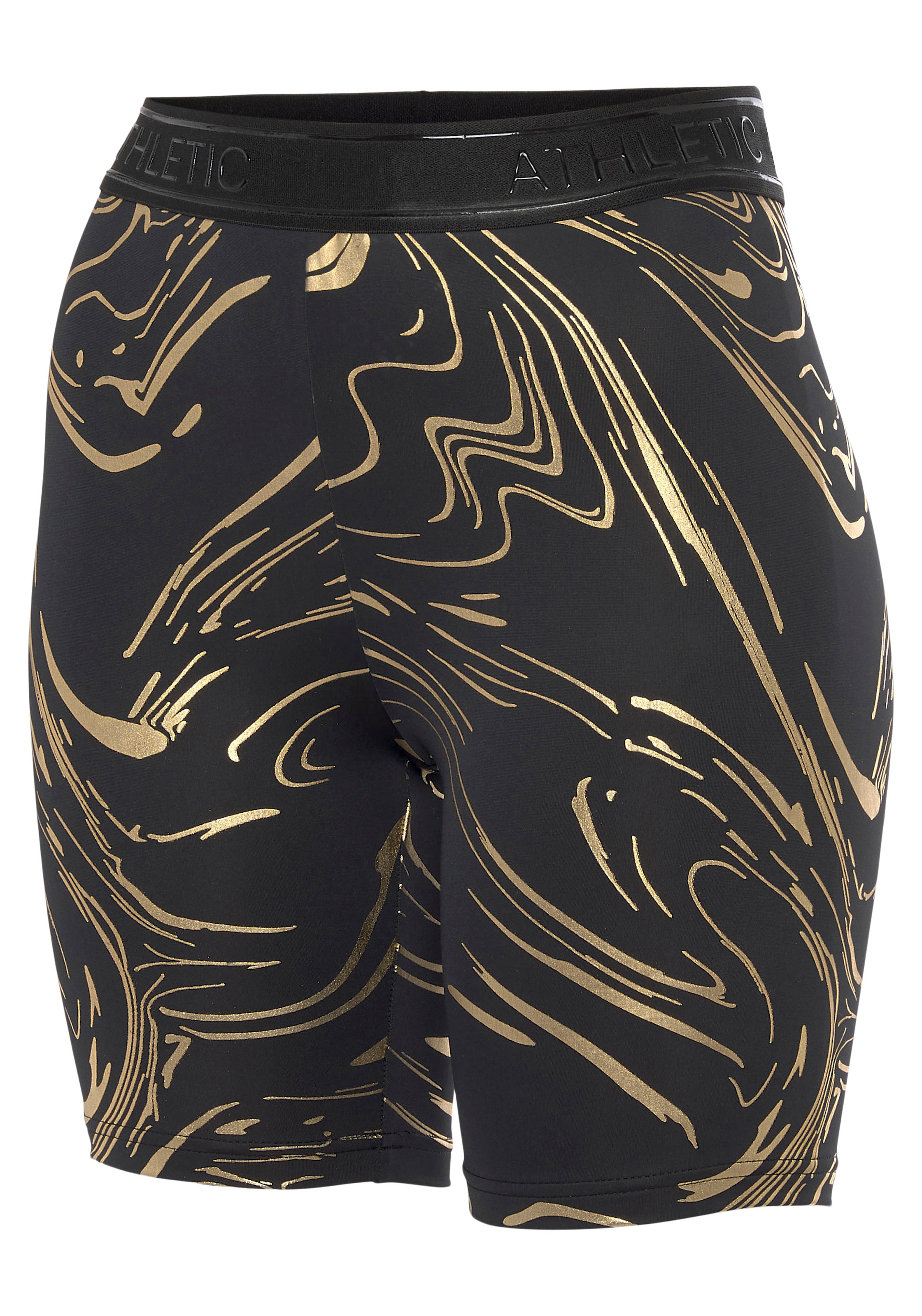 LASCANA ACTIVE Funktionsshorts, mit glänzendem 3D Schriftzug auf dem Bund