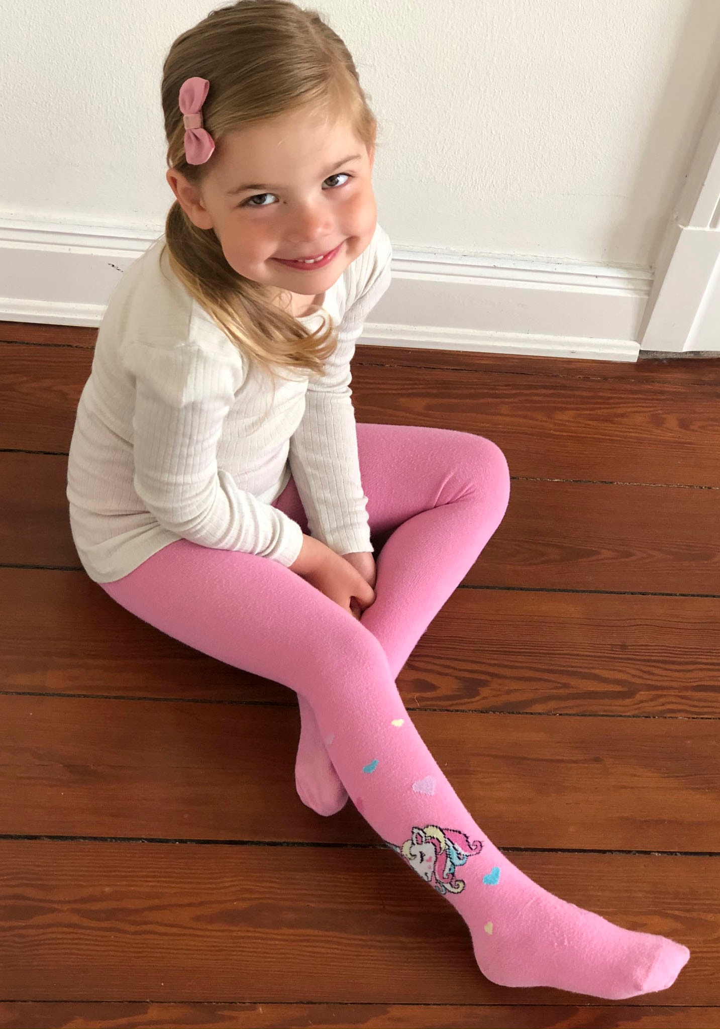 H.I.S Strickstrumpfhose Packung, 3 Stk. tlg. mit eingestrickten Einhorn Motiven