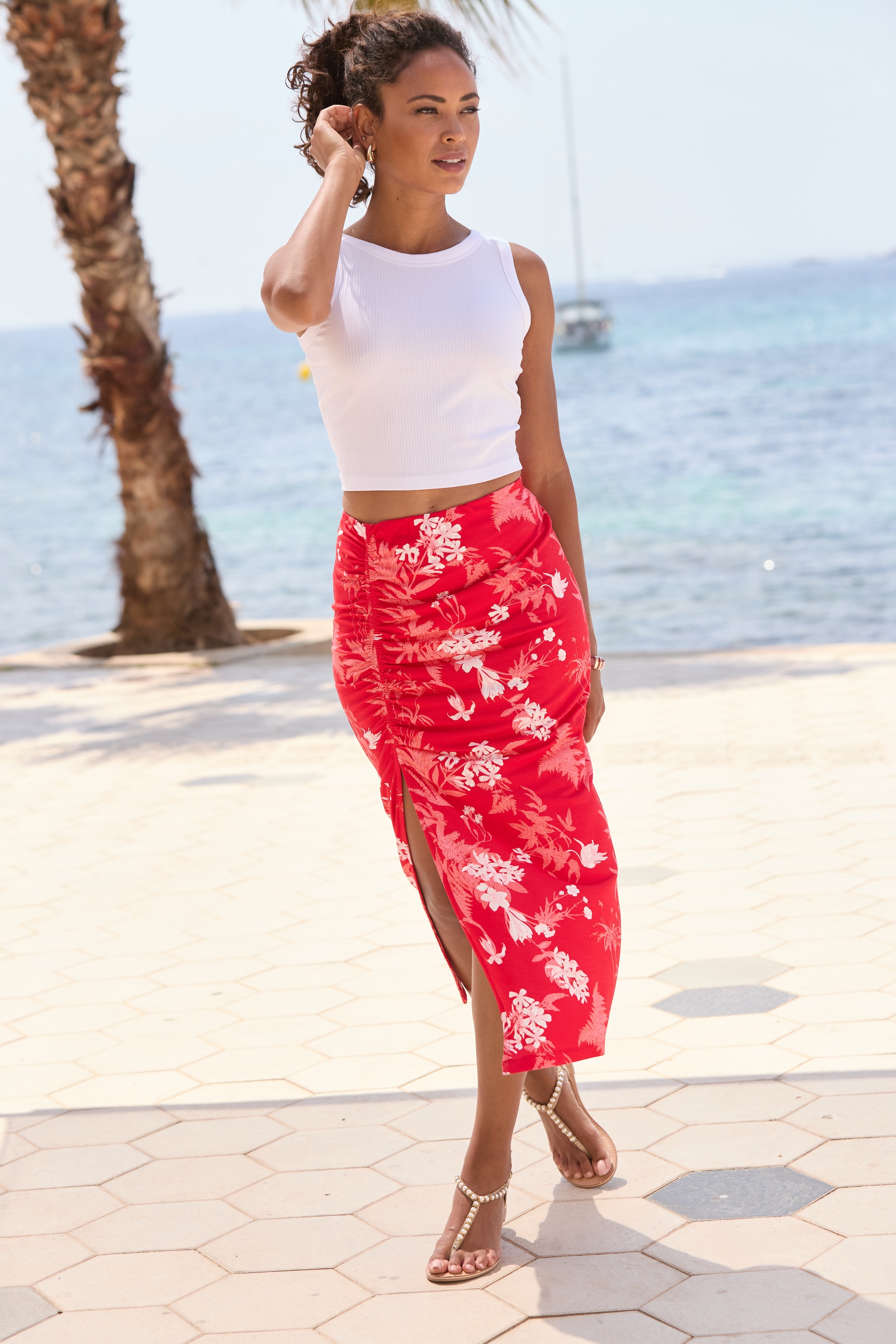 LASCANA Crop-Top 2er-Pack,  aus weicher Rippware, sommerliche Basic Tops