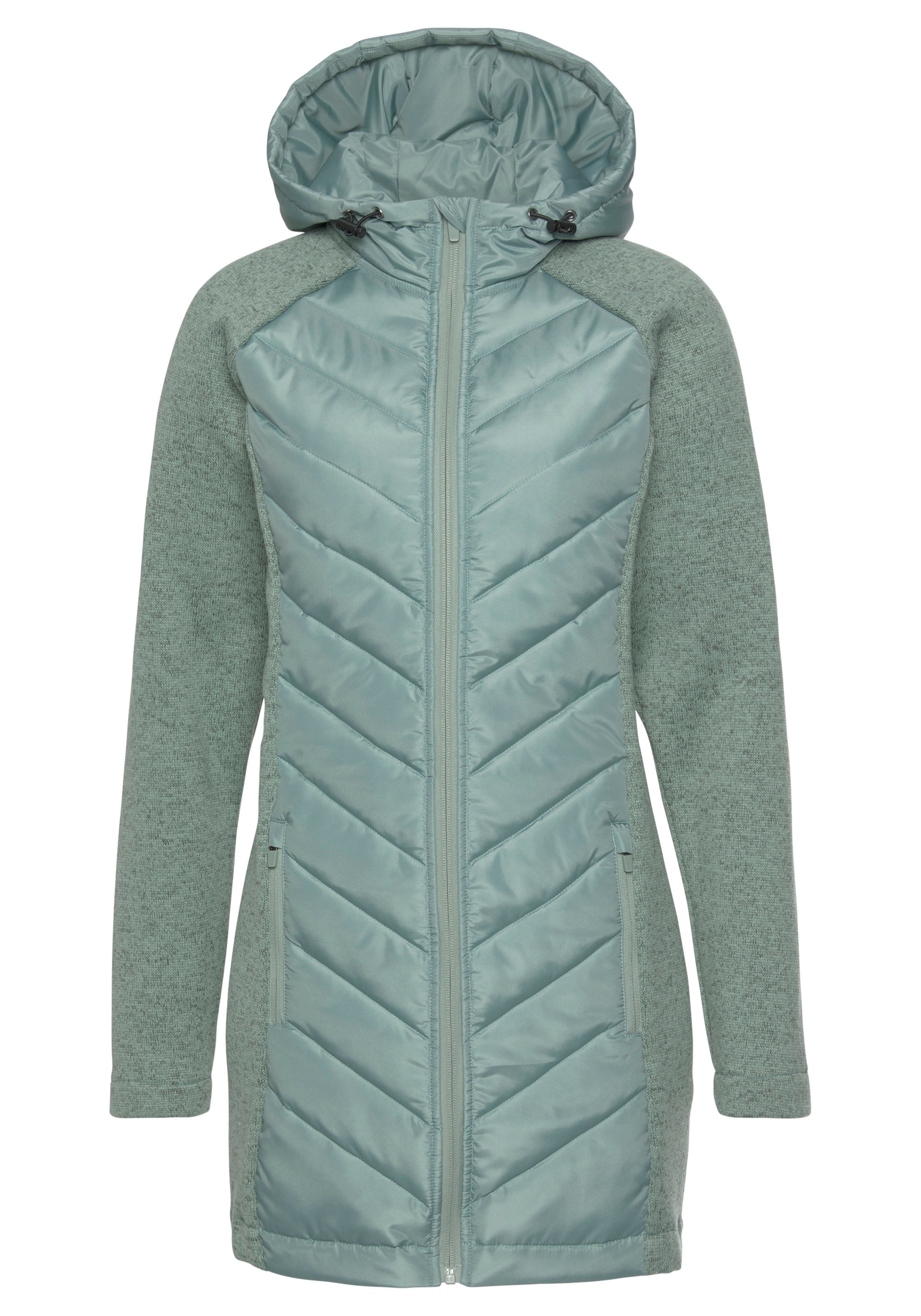 Vivance Steppjacke, mit Kapuze, mit Strickfleece-Ärmeln