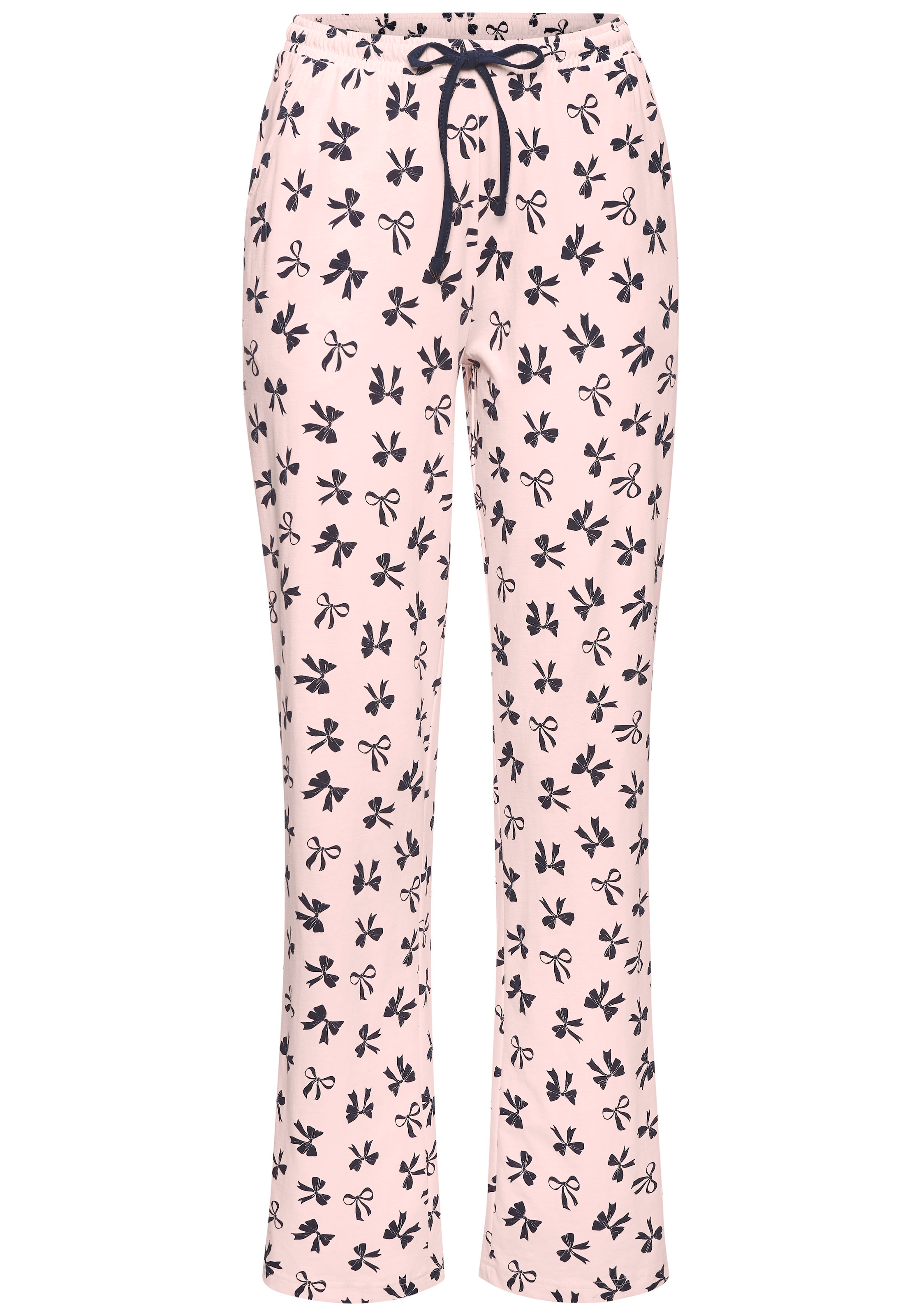 Vivance Dreams Pyjama Set, 2 Stk. tlg., Mit süßem Schleifenmuster