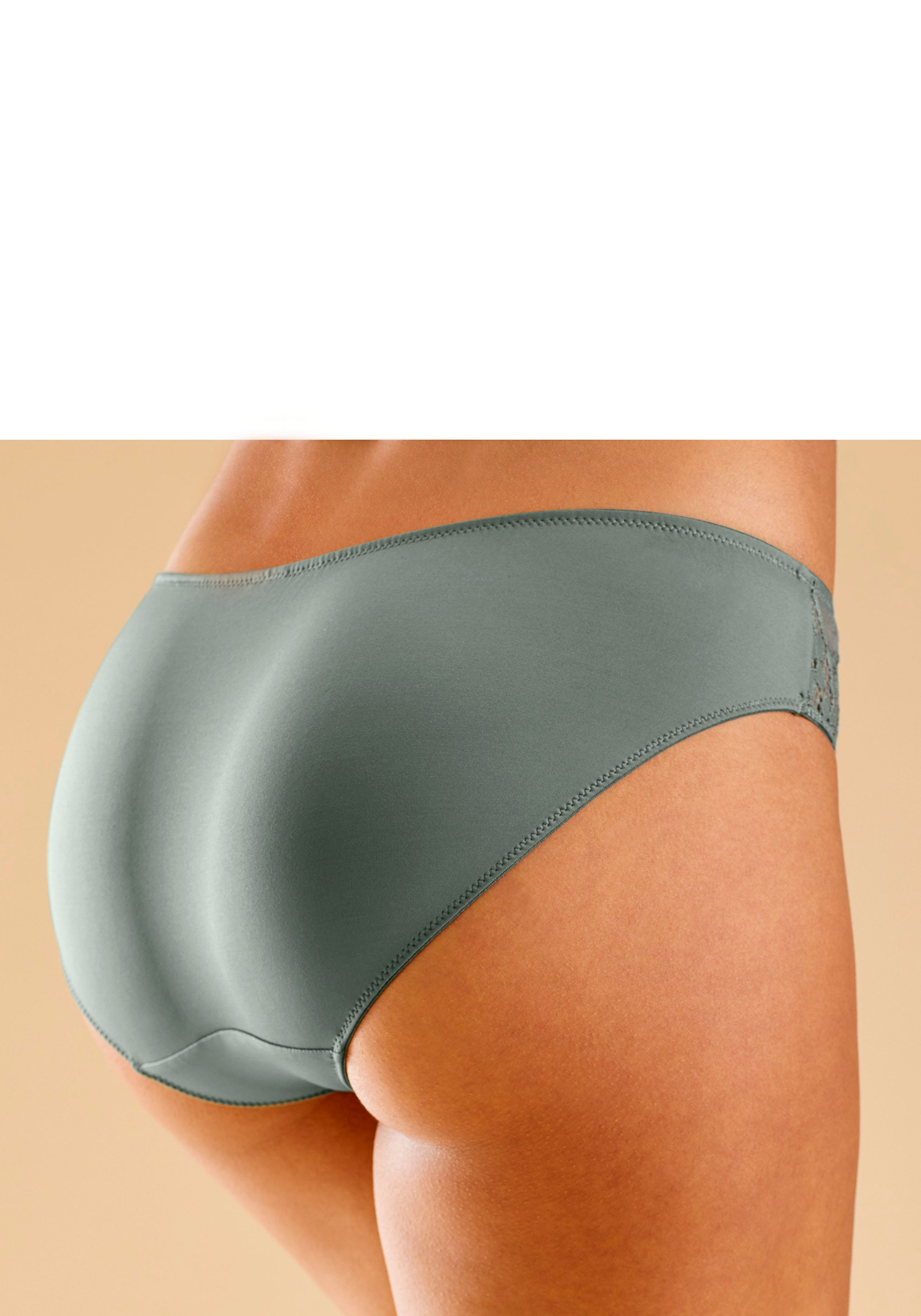 petite fleur Slip, (3 St.), mit leicht transparenter Jacquardspitze an den Seiten