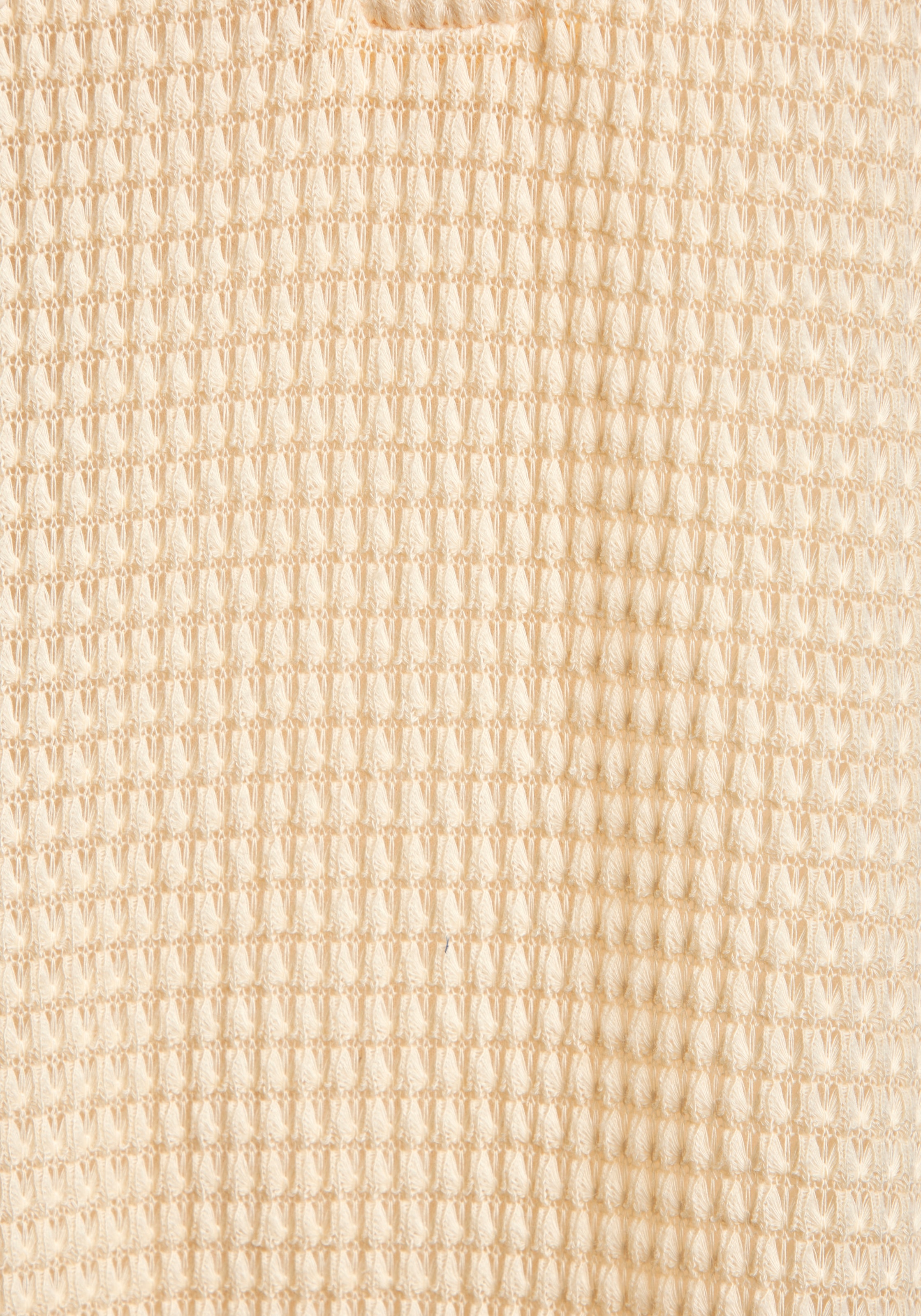 LASCANA 3/4-Arm-Shirt »aus sommerlichem Waffelstrick« mit Kapuze und Knopfleiste